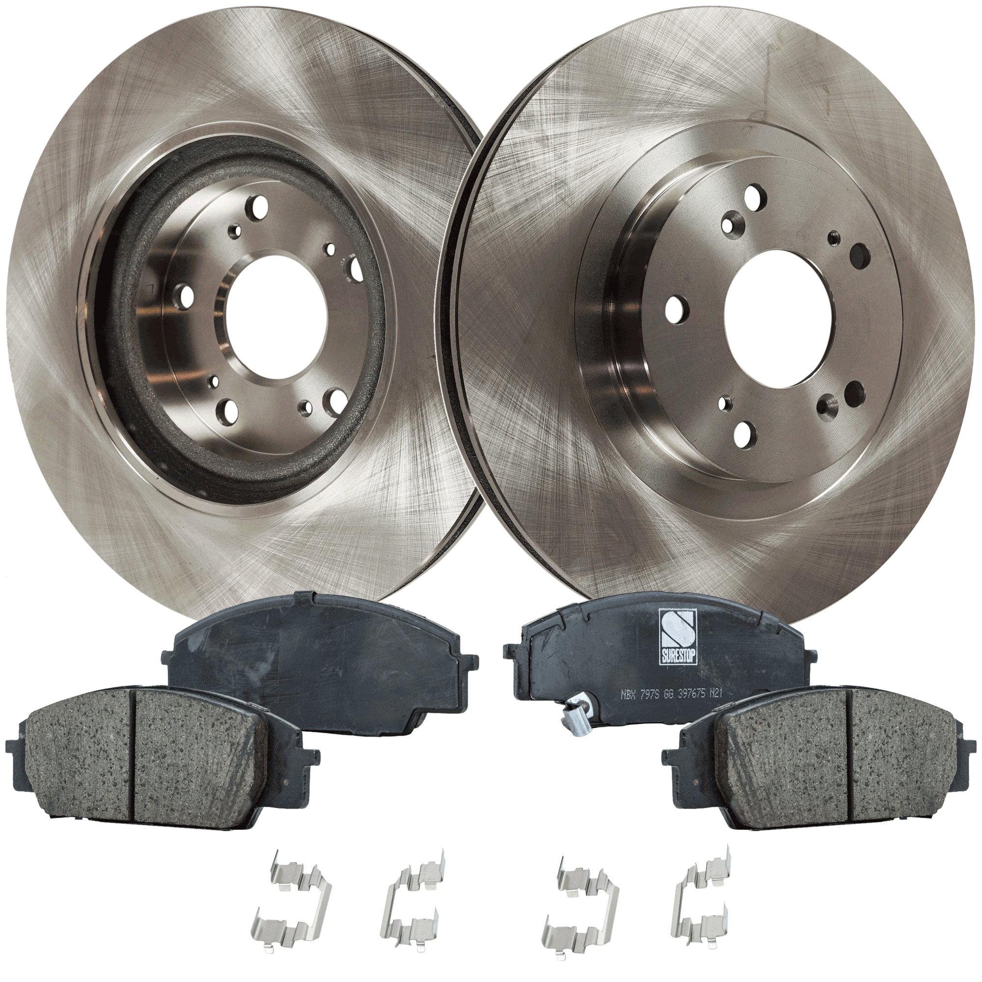AM CIVIC 06-11 RSX 02-06 FRONT BRAKE DISC AND PAD KIT 4 pc kit SKU KIT 052721-05 OEM 45251SVBA50-45251TR7A00-45022S