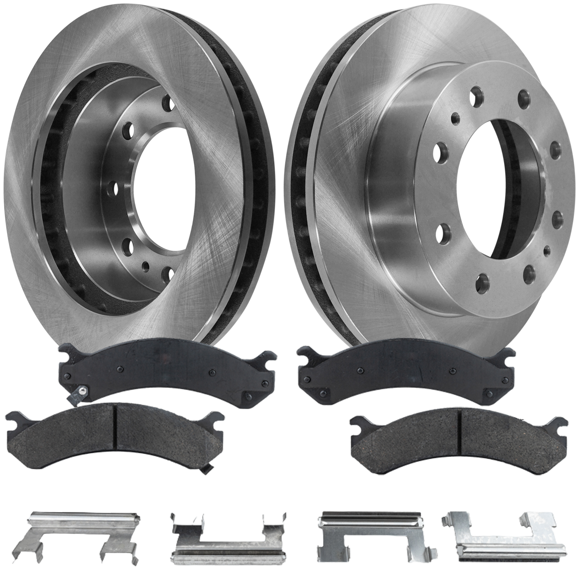 AM SILVERADO SIERRA 99-07 FRONT BRAKE DISC AND PAD KIT 4 pc Kit SKU KIT 052721-09 OEM 18060654-18026219-18042334-180