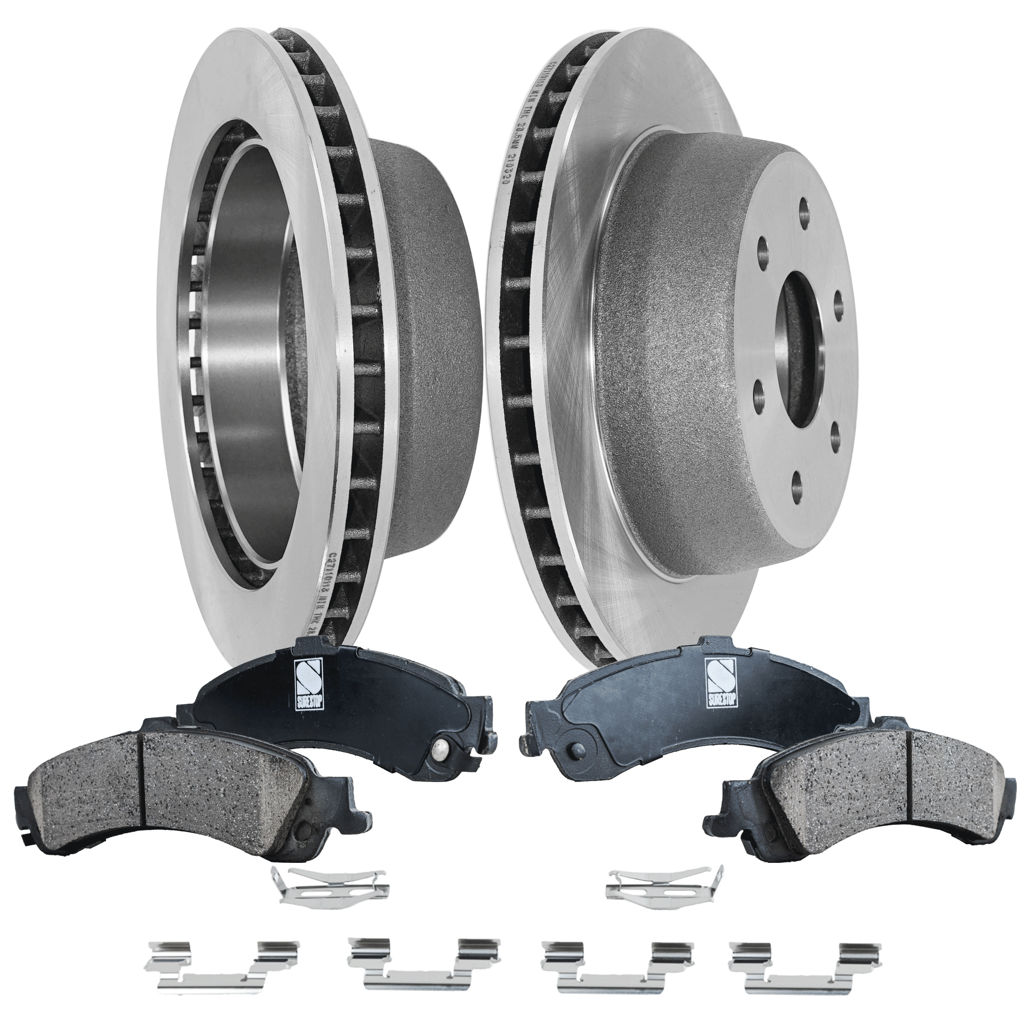 AM SILVERADO 1500-03-05 SUBURBAN 1500-00-06 REAR BRAKE DISC AND PAD KIT 2 Wheel Set SKU KIT 052721-11 OEM 15065077-25757802-15712802-157