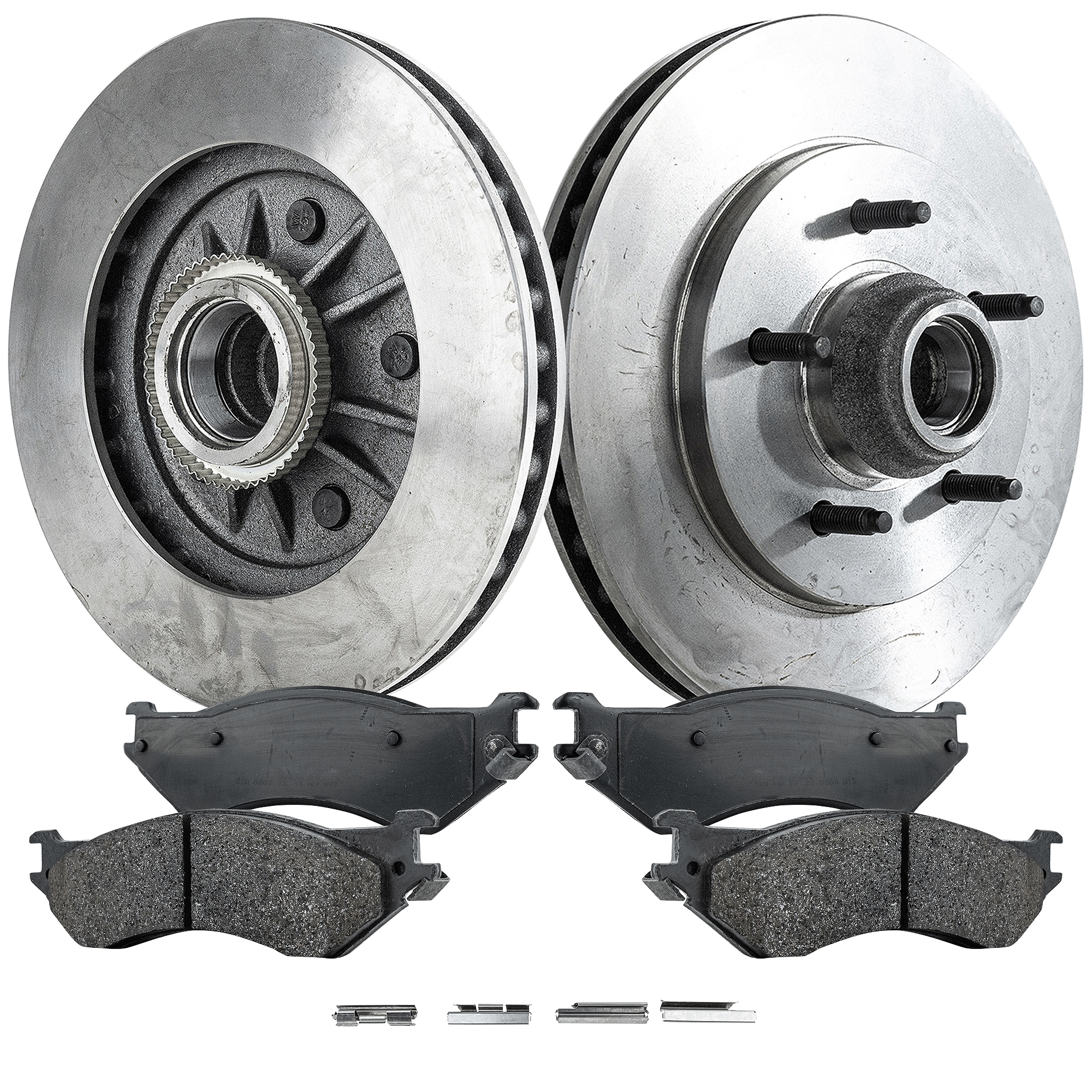 AM EXPEDITION 97-00 NAVIGATOR 98-00 FRONT BRAKE DISC AND PAD KIT 4 pc kit SKU KIT 052721-125 OEM 19926-27077-54050-66653-86653