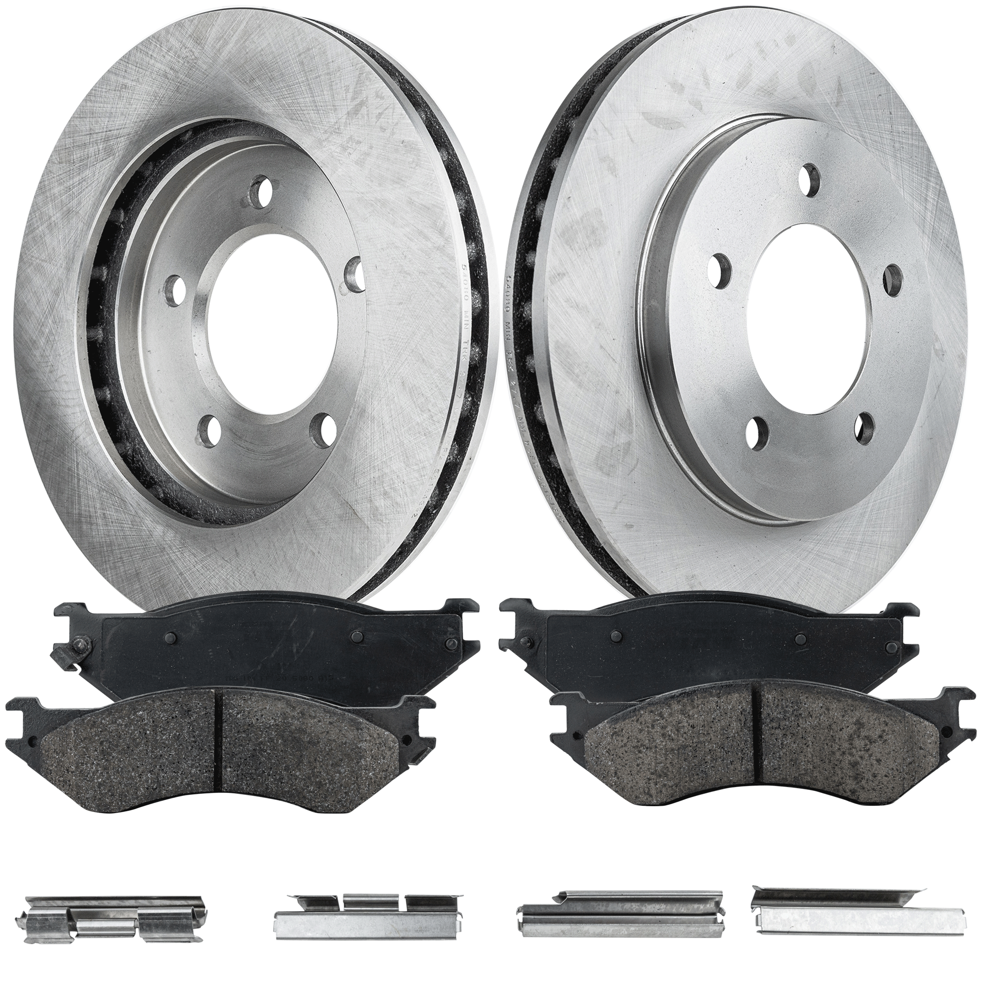 AM EXPEDITION NAVIGATOR 99-02 FRONT BRAKE DISC AND PAD KIT 4 pc Kit SKU KIT 052721-127 OEM YL1Z1125AA F75Z2001AA F75Z2001