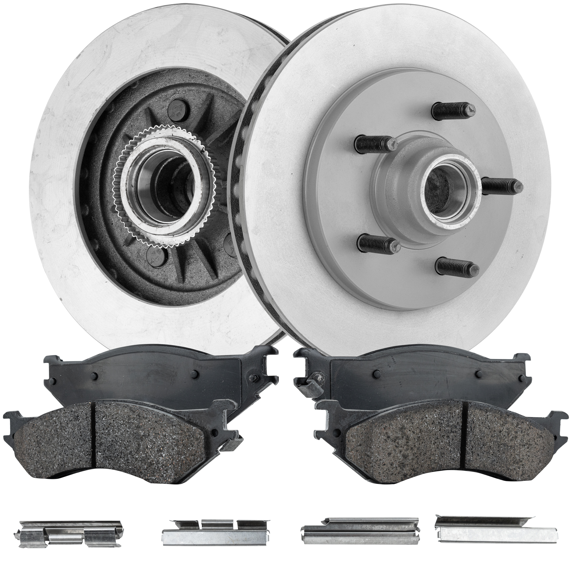 AM EXPEDITION 99-02 F 150-00-03 FRONT BRAKE DISC AND PAD KIT 4 pc kit SKU KIT 052721-128 OEM 19686-54091-66984-145303-49230