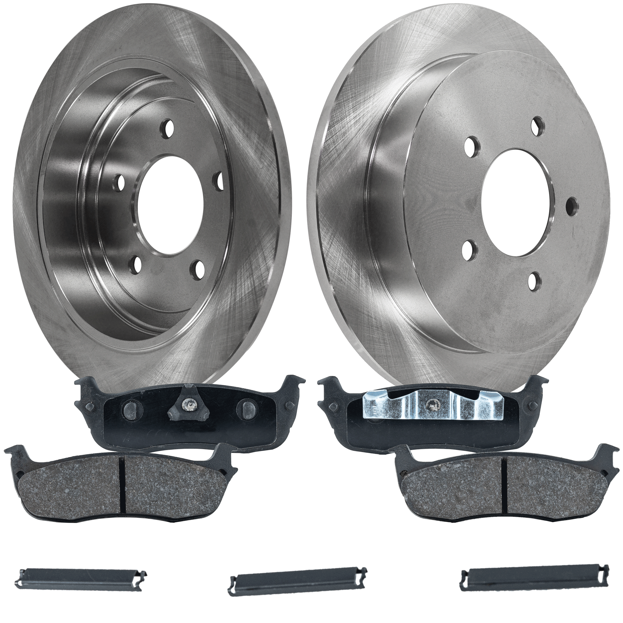 AM EXPEDITION 99-02 F 150-00-03 REAR BRAKE DISC AND PAD KIT 4 pc Kit SKU KIT 052721-133 OEM YL3Z2C026AA F75Z2200BA 3W1Z220