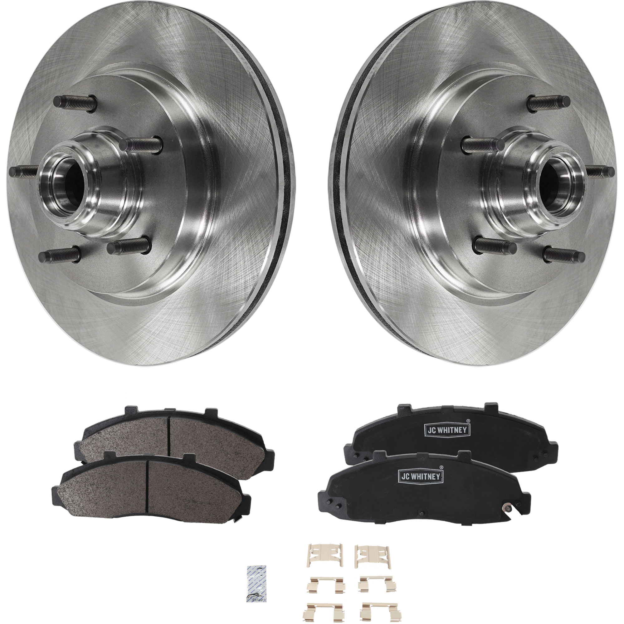 AM F 150-99-97 FRONT BRAKE DISC AND PAD KIT 4 pc kit SKU KIT 052721-138 OEM 27076-54040-54069-60605-65970