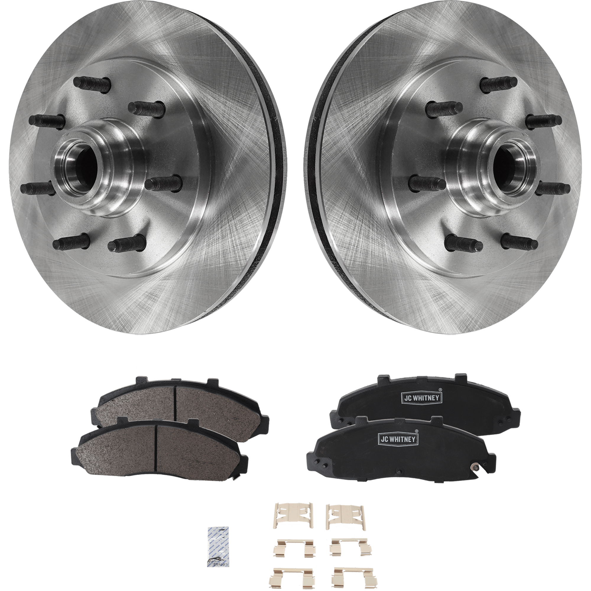 AM F 150-00-03 F 150 HERITAGE 04-04 FRONT BRAKE DISC AND PAD KIT 4 pc kit SKU KIT 052721-142 OEM 27260-54051-66654-86654-86670