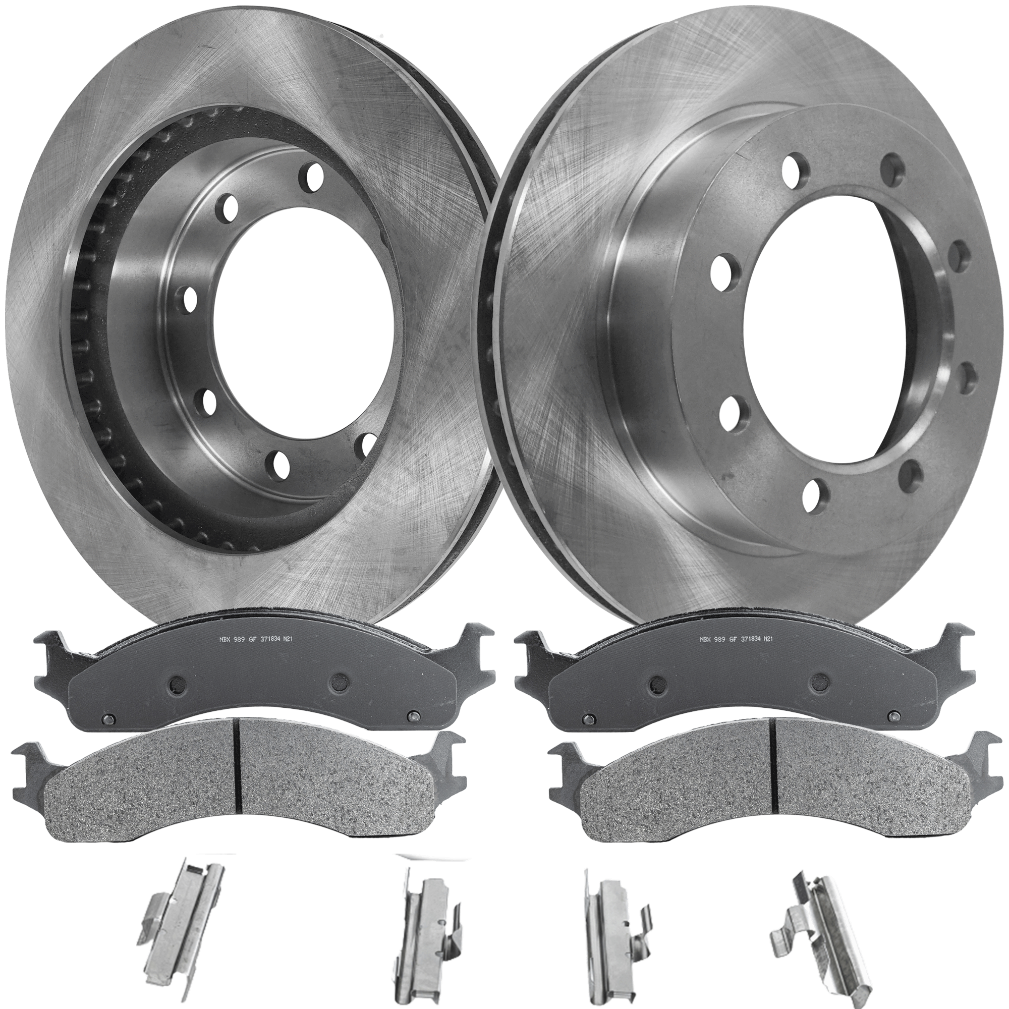 AM F SERIES 95-97 FRONT BRAKE DISC AND PAD KIT 4 pc Kit SKU KIT 052721-150 OEM F5TZ1102A F5TZ1102B 1C2Z2001AA