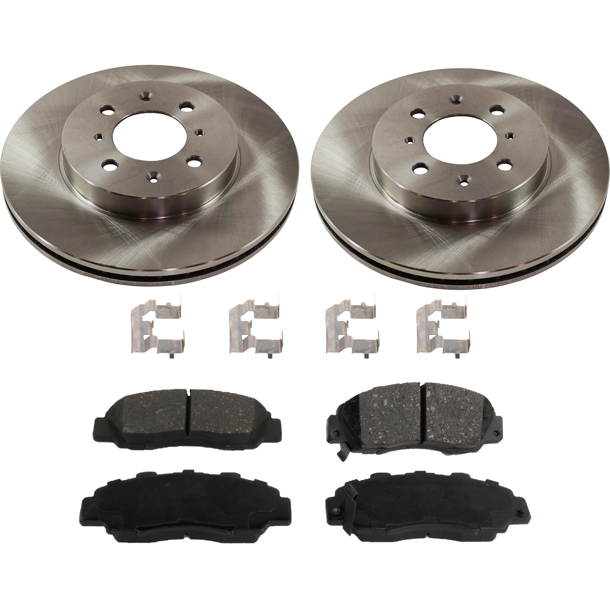 AM CIVIC INTEGRA 90-93 FRONT BRAKE DISC AND PAD KIT 2 Wheel Set SKU KIT 052721-164 OEM 45251SK7A00-45251SK7A10-45251S