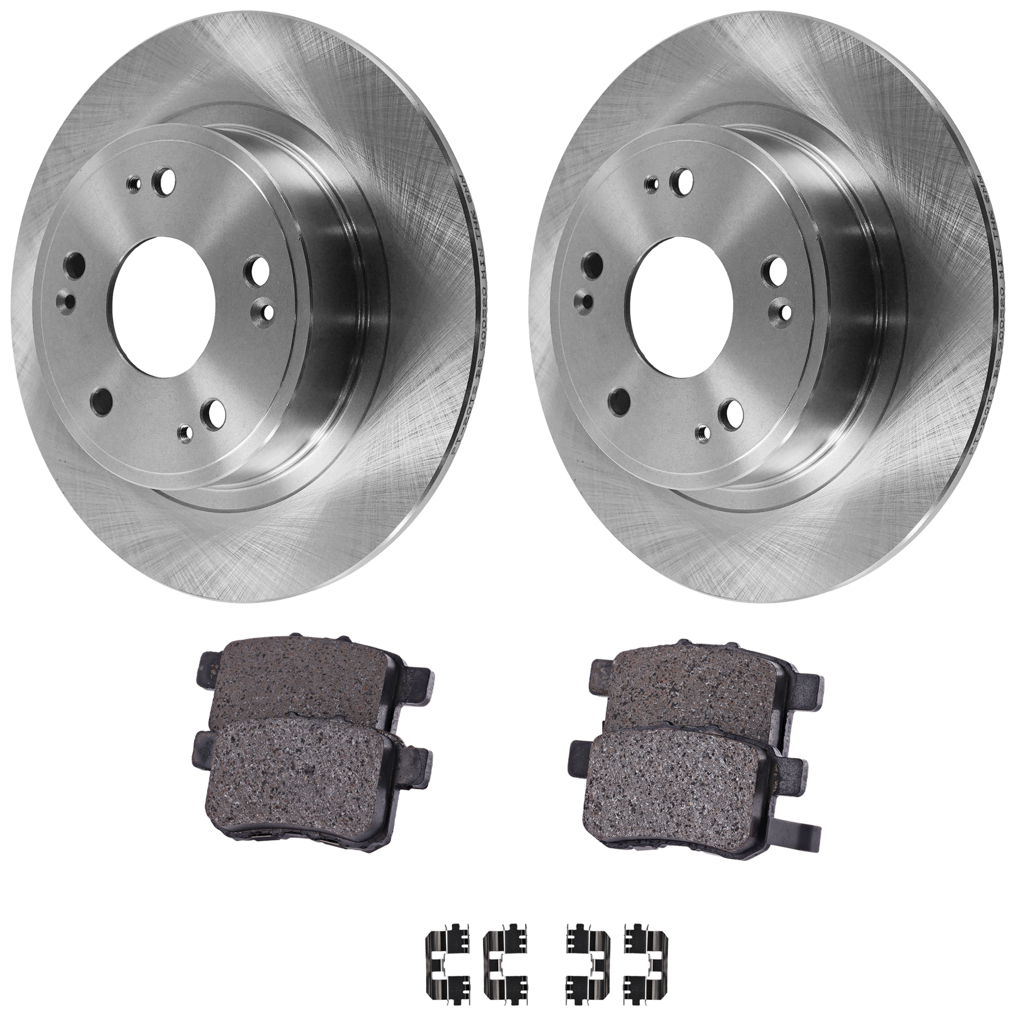 AM ACCORD 08-09 TSX 09-10 REAR BRAKE DISC AND PAD KIT 2 Wheel Set SKU KIT 052721-169 OEM 42510SFY000-42510TA0A00-42510T