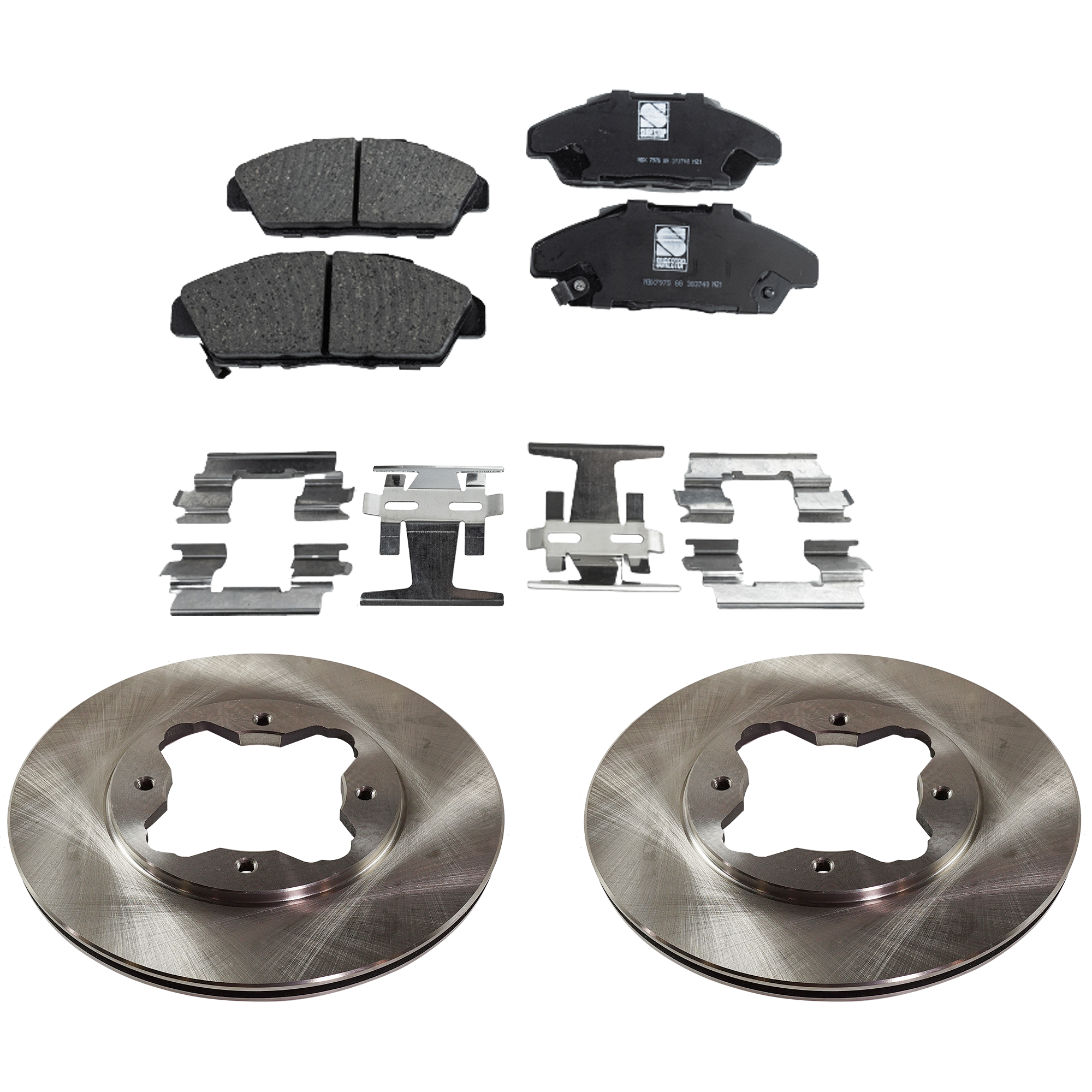 AM ACCORD 90-93 FRONT BRAKE DISC AND PAD KIT 2 Wheel Set SKU KIT 052721-171 OEM 45251SM4000-45251SM4010-45251S