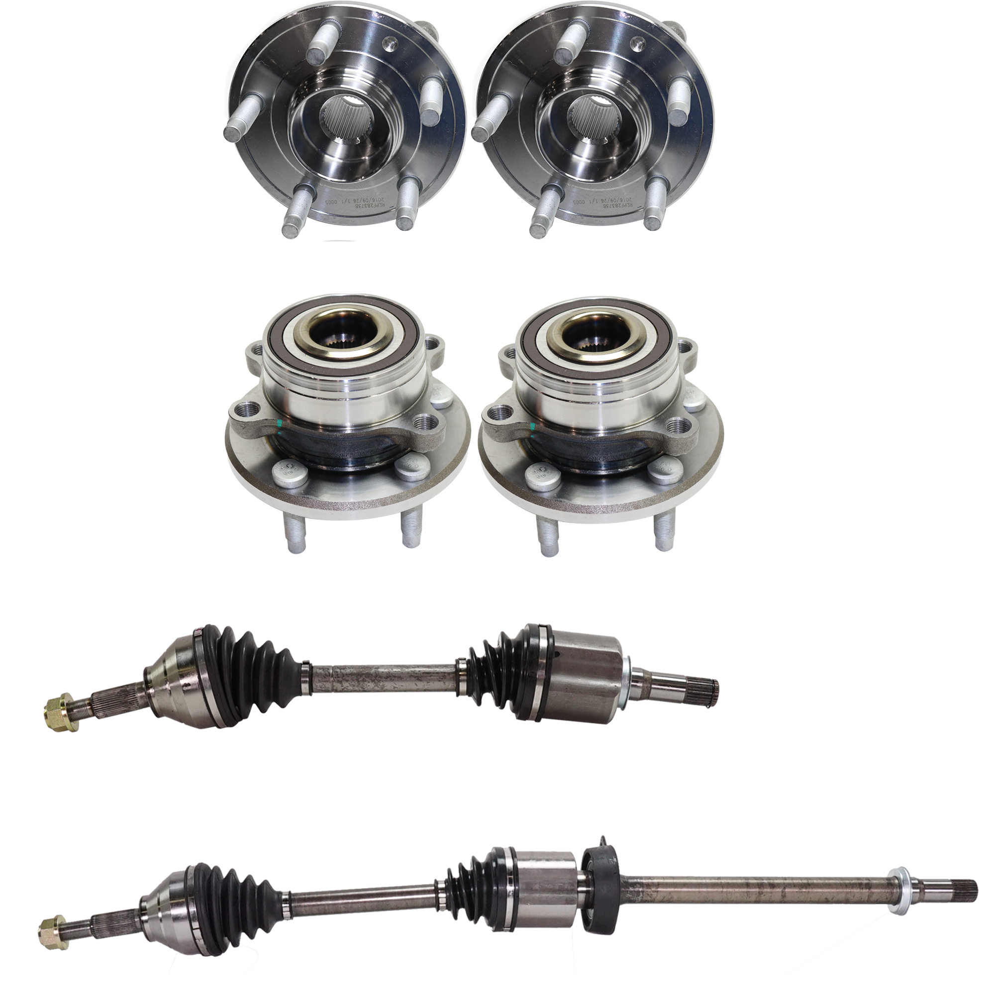 AM EXPLORER 11-14 FRONT AND REAR CV AXLE ASSEMBLY RH AND LH Automatic Transmission 3.5L Engine Front Wheel Drive Primary Design SKU KIT 052821-24 OEM BB532C300AC BB5Z1104A BR930380