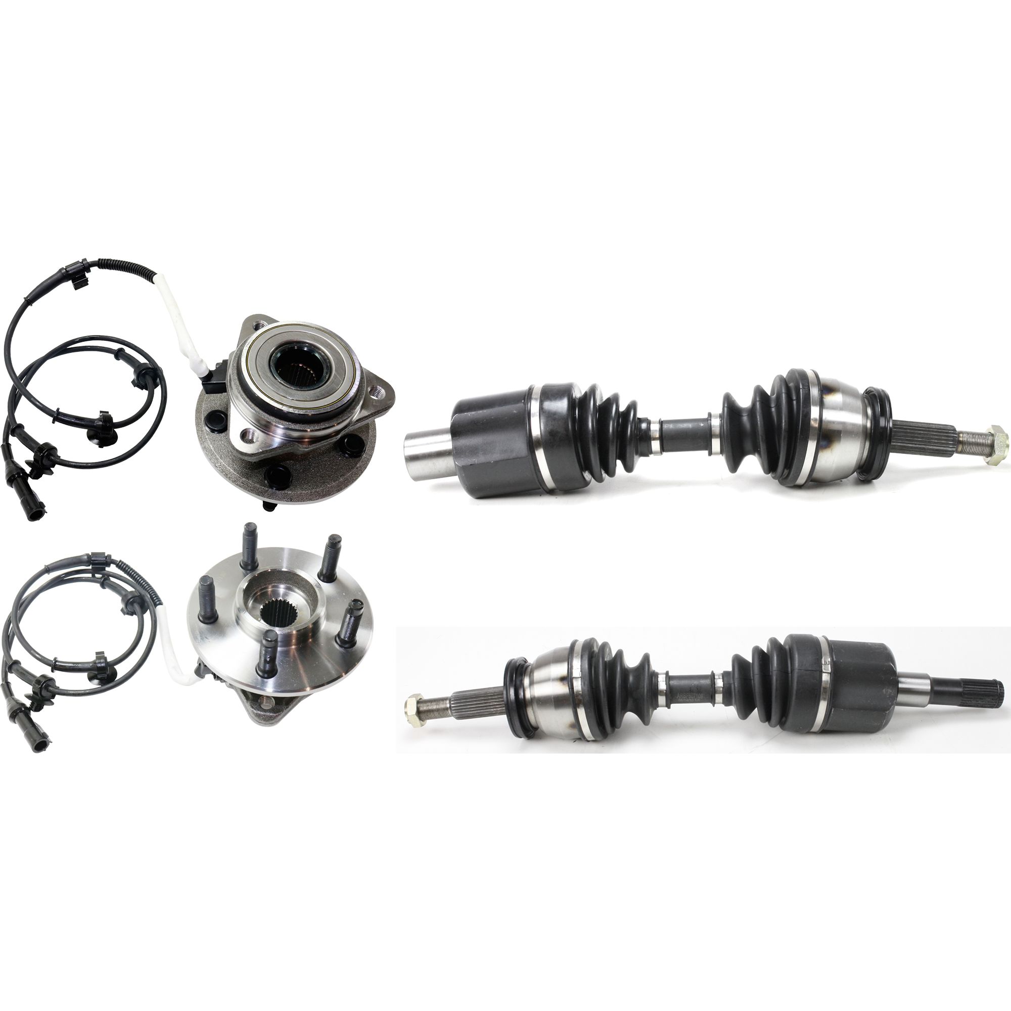AM EXPLORER 95-01 EXPLORER SPORT 01-02 FRONT SUSPENSION KIT RH AND LH 4 pc kit with Axle Assemblies and Wheel Hubs SKU KIT 052821-31 OEM F87Z1104CA