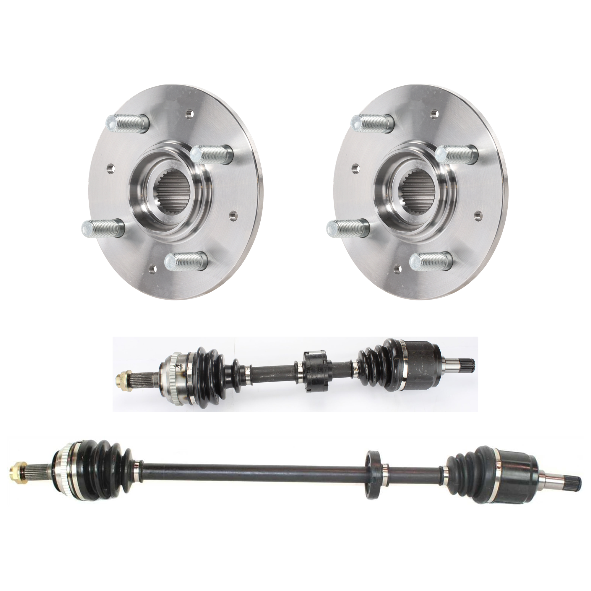 AM CIVIC 01-05 FRONT SUSPENSION KIT RH AND LH 4 pc kit w Axle Assemblies and Wheel Hubs SKU KIT 052821-32 OEM 44600S5DA00