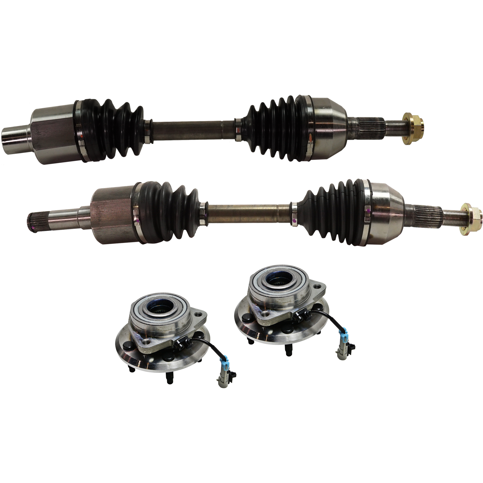 AM EQUINOX TORRENT 07-09 FRONT SUSPENSION KIT RH AND LH 4 pc kit with Axle Assemblies and Wheel Hubs SKU KIT 052821-45