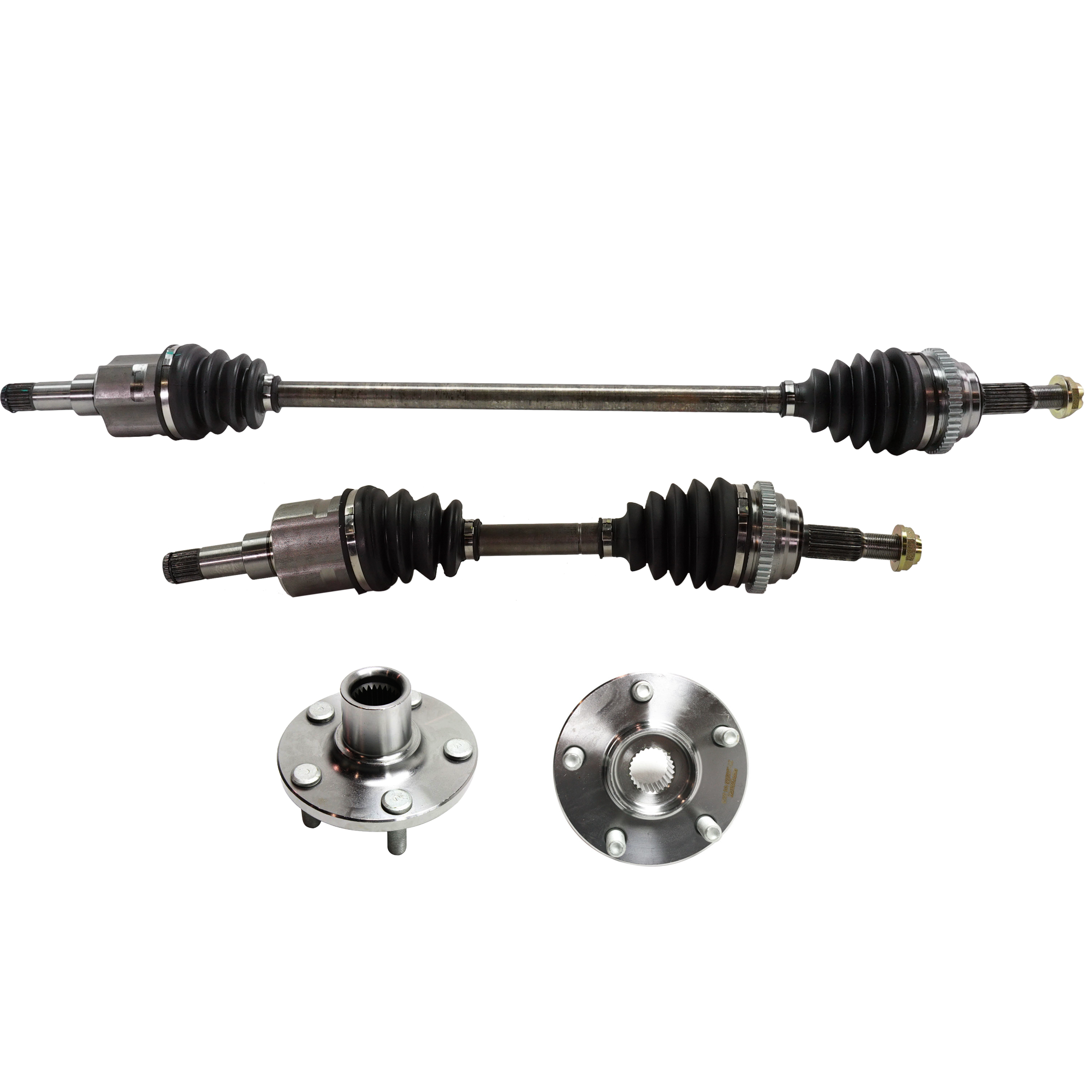 AM NEON 02-05 PT CRUISER 03-09 FRONT SUSPENSION KIT RH AND LH 4 pc kit with Axle Assemblies and Wheel Hubs SKU KIT 052821-49 OEM 4670292AF