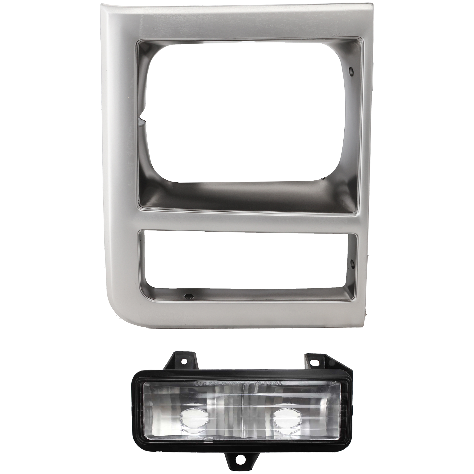 AM BLAZER R1500 SUBURBAN 89-91 PARK LAMP 2 pc kit Lens and Housing Halogen Single Head Lamps w Headlight Door SKU KIT 052924 C09 Partslink GM2521129 GM2513168 OEM 16510854-15628672