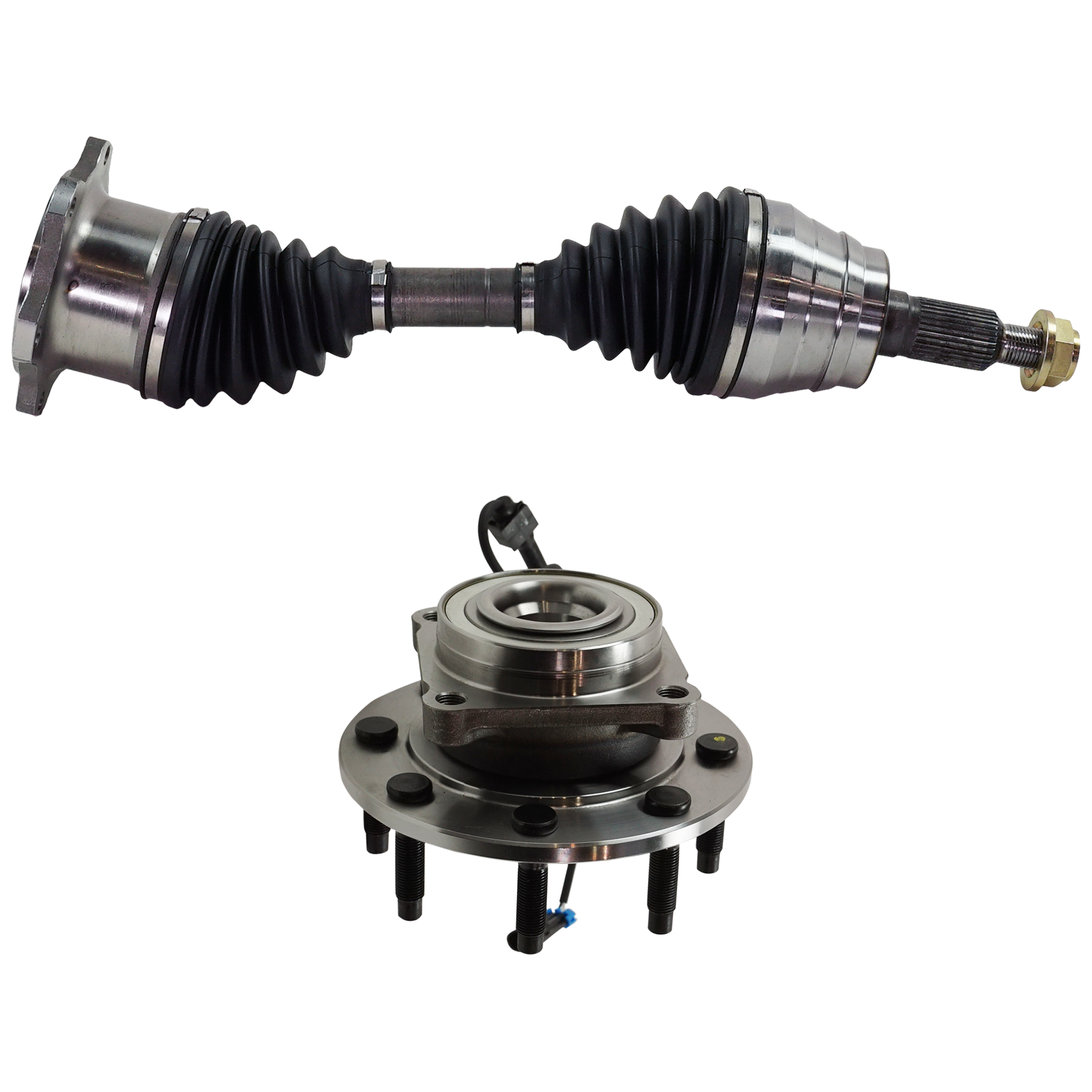 AM SUBURBAN 2500 YUKON XL 2500-00-06 FRONT HUB ASSEMBLY RH AND LH 2 pc kit 8 x 6.5 in. Bolt Pattern M14 x 1.5 in. Bolt Size with Axle Assembly SKU KIT 052924 C41