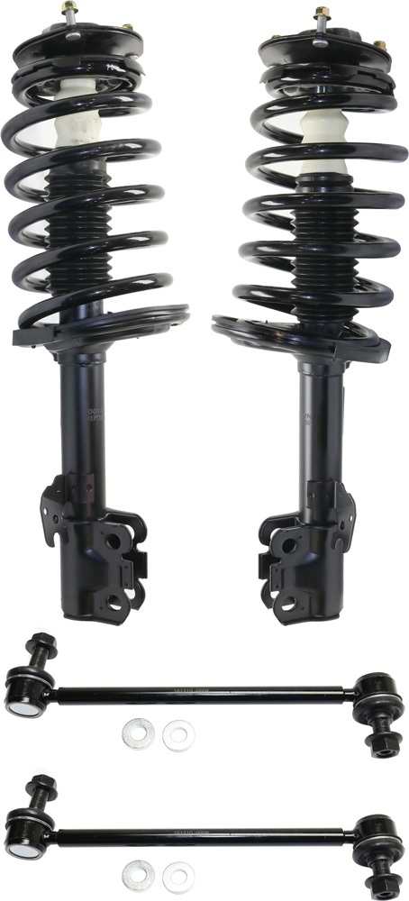 AM SIENNA 04-10 FRONT SUSPENSION KIT RH AND LH 4 pc Kit with Loaded Struts and Sway Bar Links SKU KIT 053017-04 OEM 1015216-1880249-2651611-545140