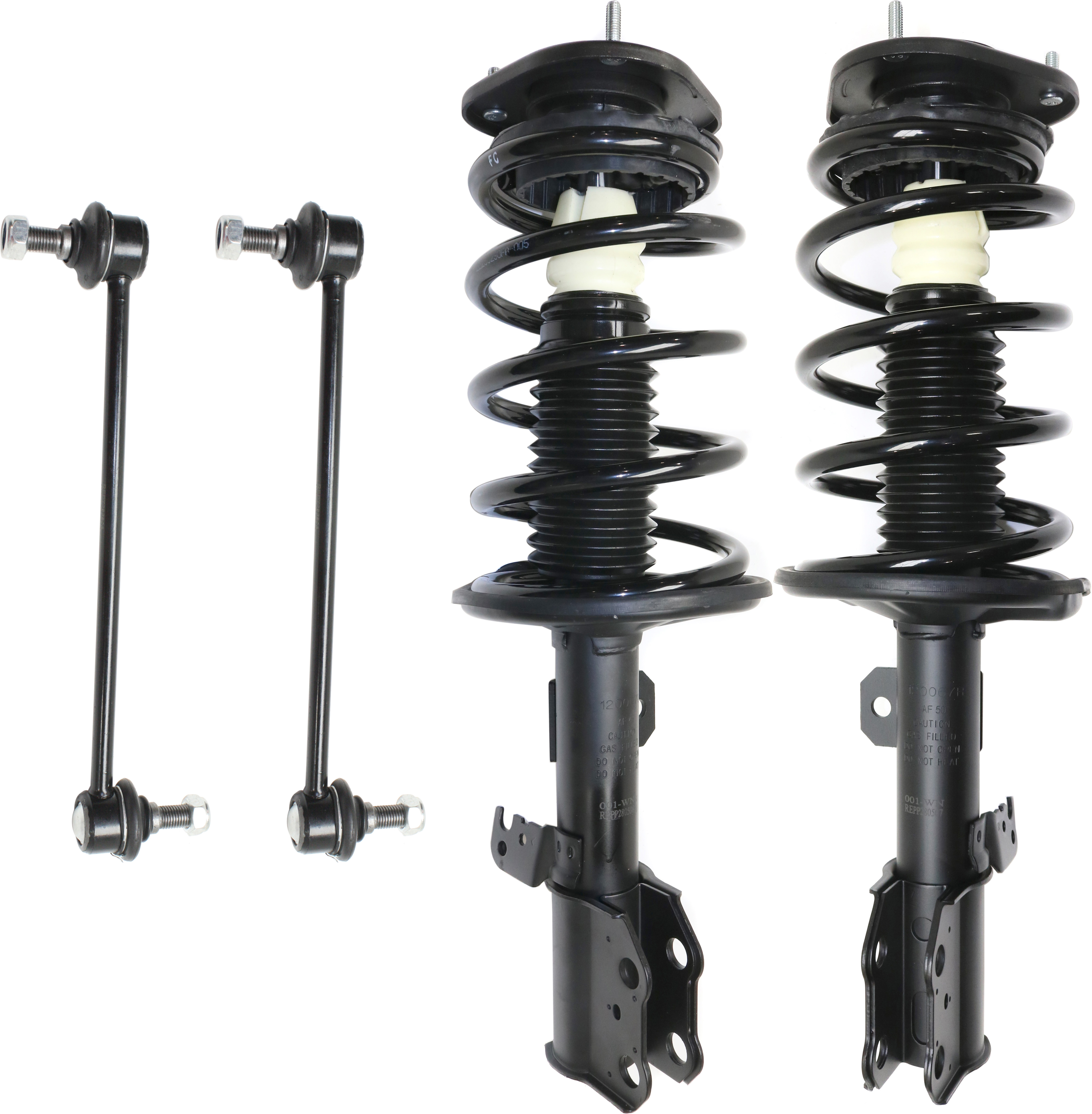 AM VIBE MATRIX 03-08 FRONT SUSPENSION KIT RH AND LH 4 pc Kit with Loaded Struts and Sway Bar Links SKU KIT 053017-07 OEM 88973943-48520A9200-88973941-4
