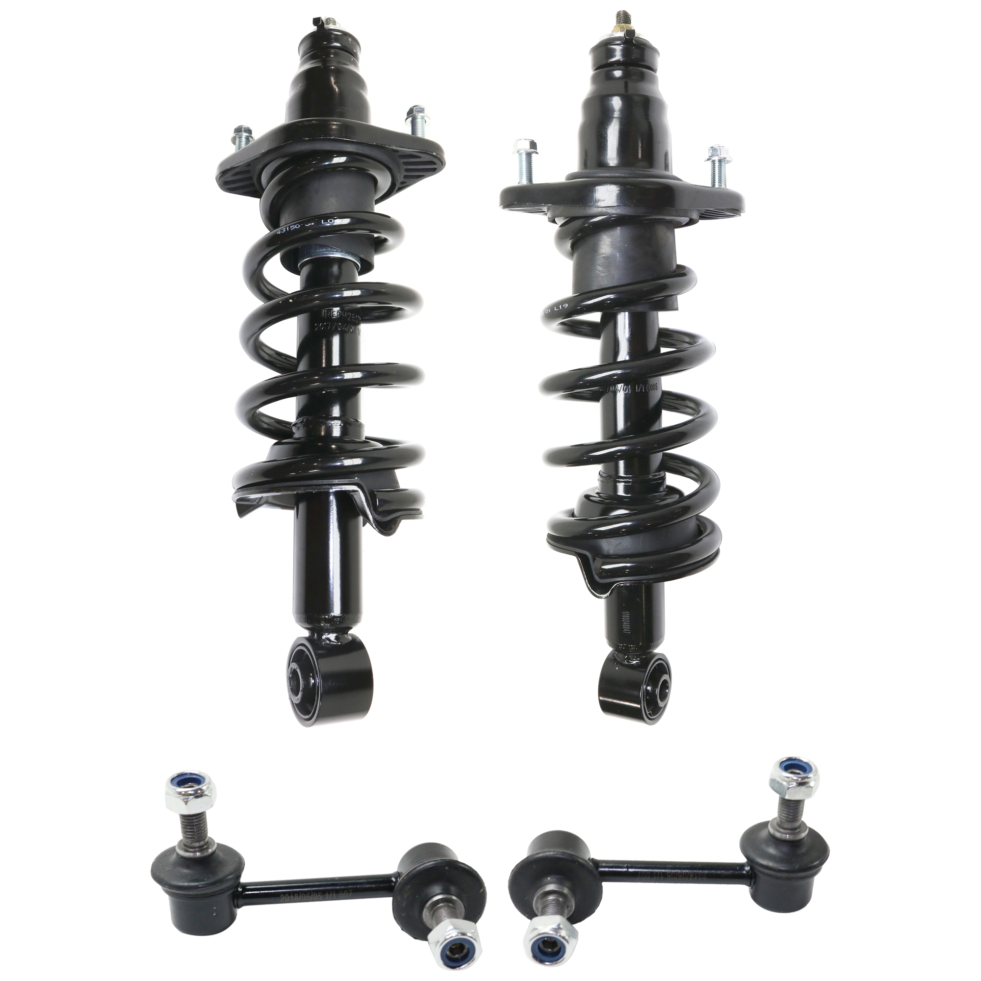AM CR V 07-11 REAR SUSPENSION KIT RH AND LH 4 pc Kit with Loaded Struts and Sway Bar Links SKU KIT 053018-09 OEM 51606SXSA02-51605SXSA02-52321S
