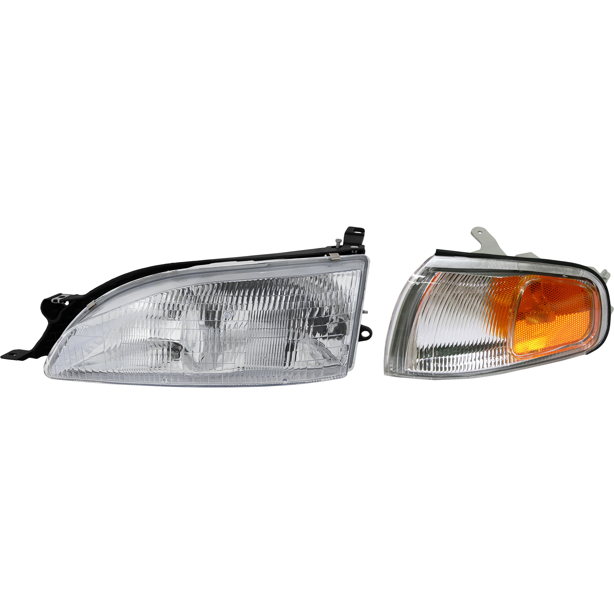 AM CAMRY 95-96 HEAD LAMP LH Assembly Halogen 2 pc Kit with Corner Light SKU KIT 053018-34 Partslink TO2502112 TO2520139 OEM 8115006032-8162006020