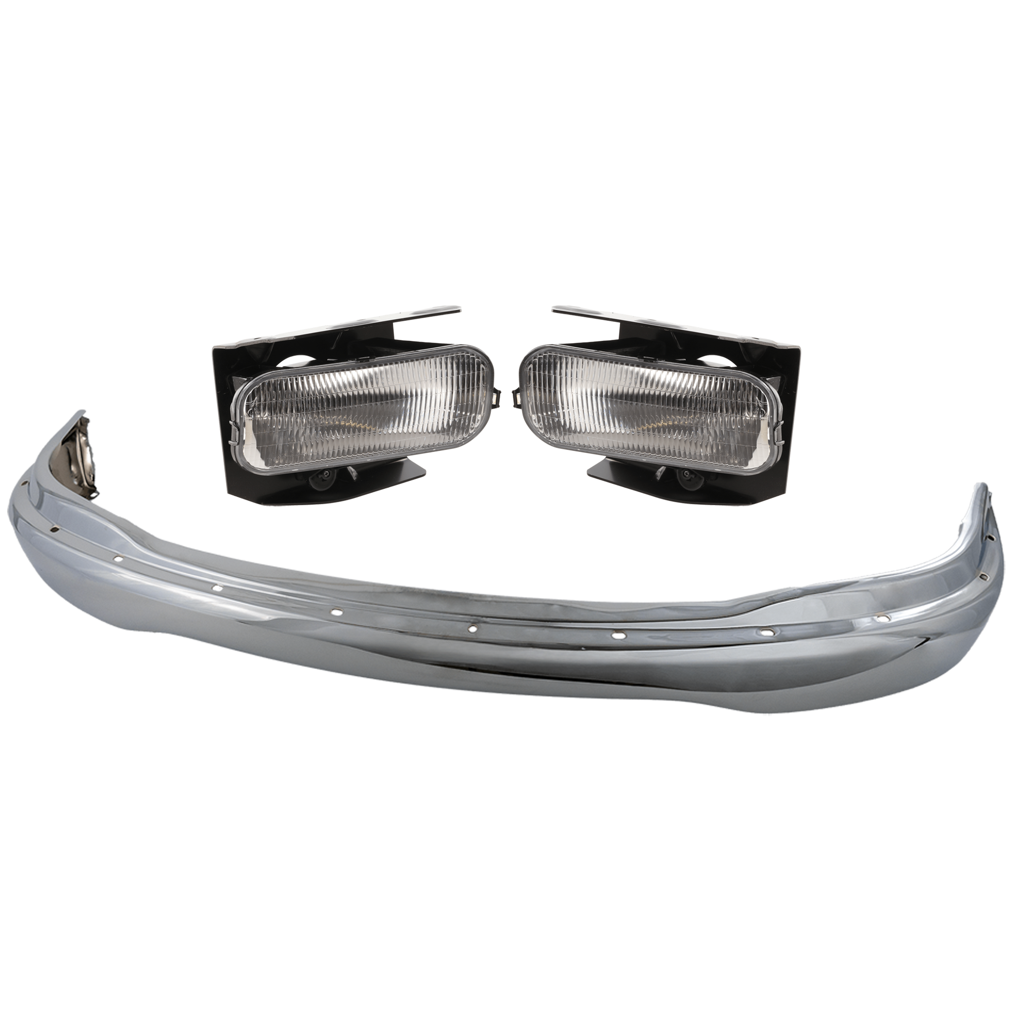 AM EXPEDITION 99-02 FRONT BUMPER RH AND LH 3 pc kit SKU KIT 053024 C10 Partslink FO1002356 FO2592180 FO2593180 OEM XL3Z17757AA 1L3Z15200AB 1L3Z15