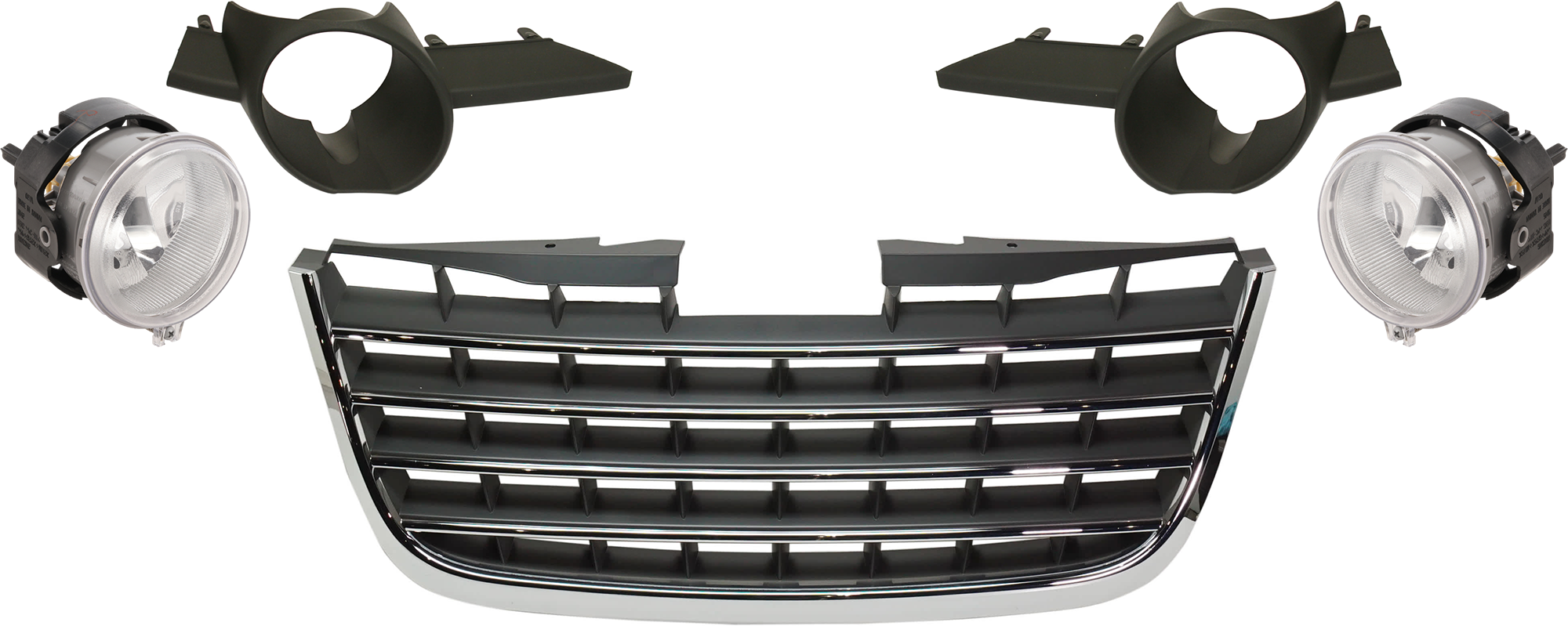 AM TOWN COUNTRY 10-10 GRILLE 5 pc Kit SKU KIT 053024 C36 Partslink CH1200309 CH2592142 CH2598102 CH2599102 OEM 5113228AA 5182025AA 5113235AA
