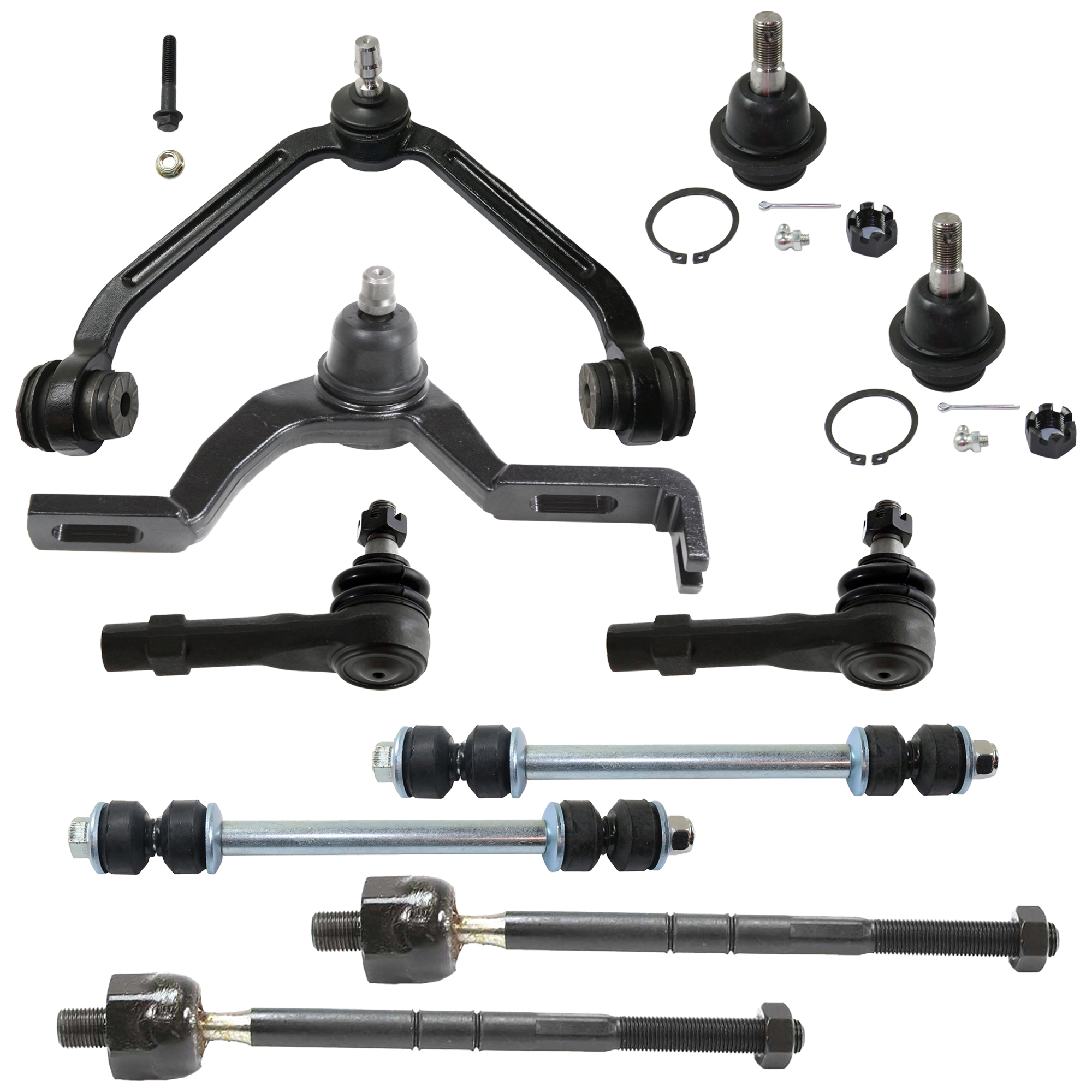 AM RANGER EXPLORER 98-01 FRONT CONTROL ARM KIT RH AND LH Upper 10 pc Kit SKU KIT 053024 C47 OEM 2L5Z3083AA 3L5Z3083AA 6L5Z30