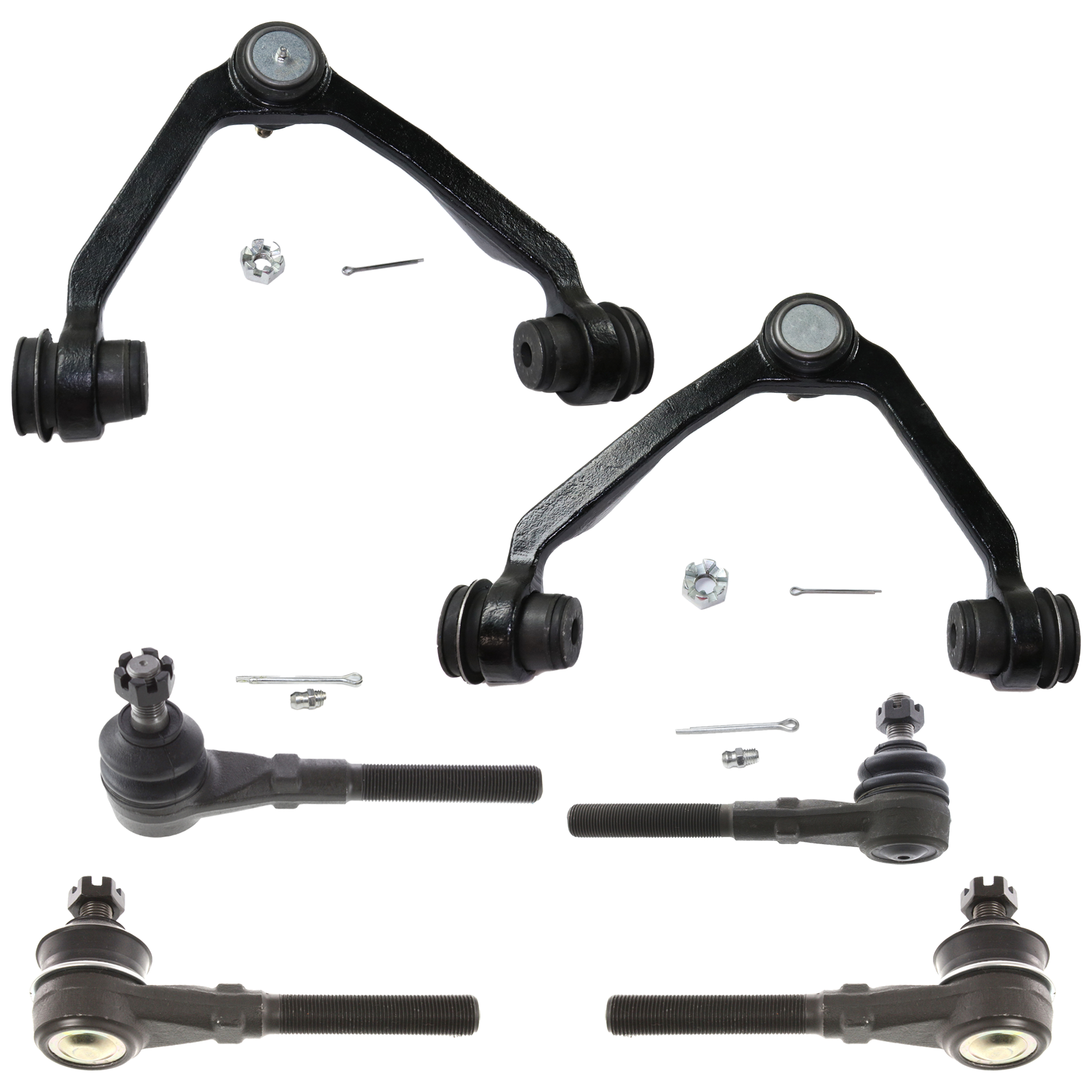 AM EXPEDITION 97-02 FRONT CONTROL ARM RH AND LH Upper and Lower 6 pc kit SKU KIT 053024 C51 OEM 5L3Z3084C F75Z3084BA XL3Z3084B