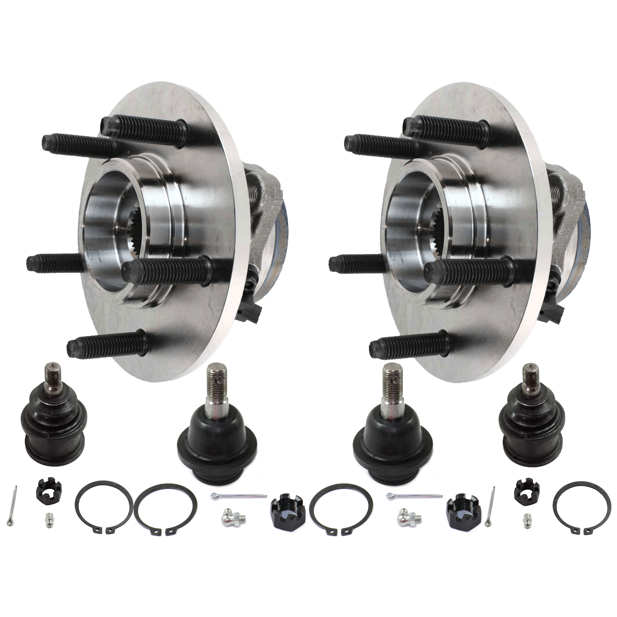 AM F 150-00-03 FRONT HUB ASSEMBLY RH AND LH 6 pc kit SKU KIT 053024 C57 OEM 515031-715031-7250081-40265