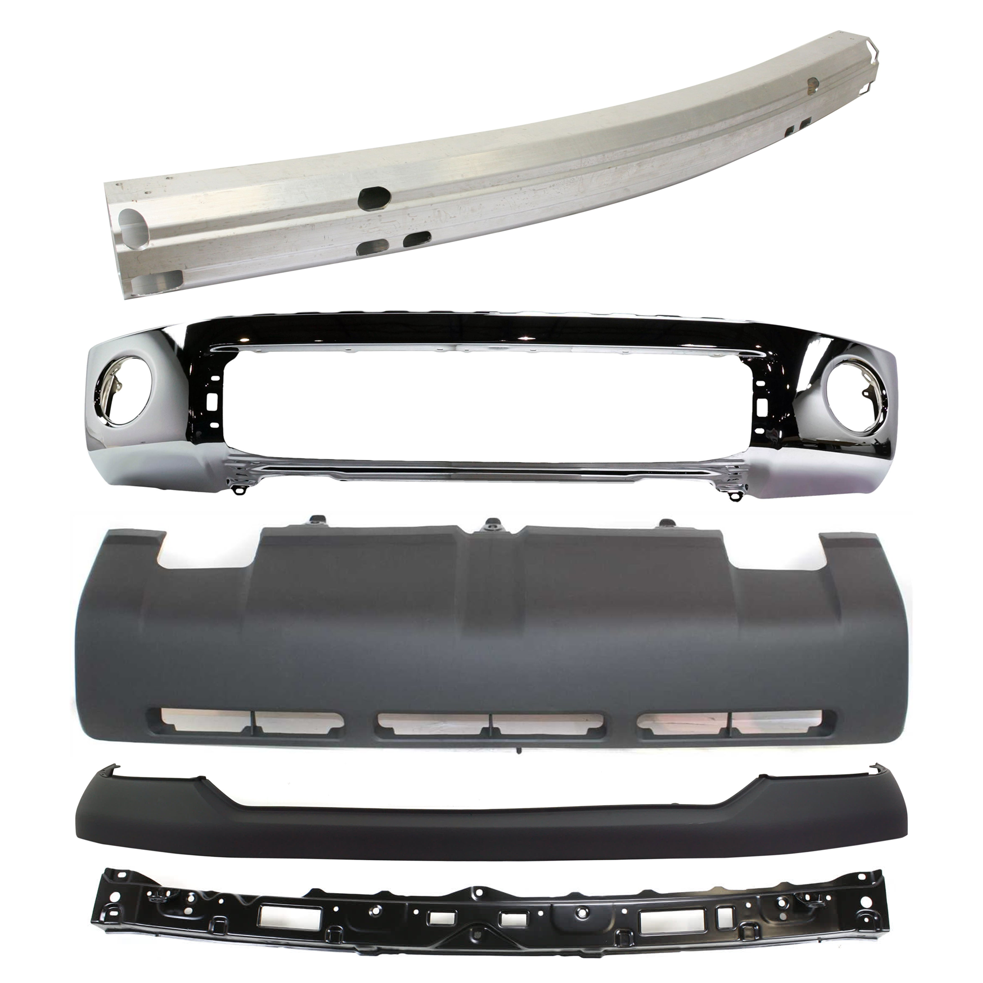 AM TUNDRA 07-09 FRONT BUMPER 5 pc kit SKU KIT 053024 C69 Partslink TO1002182 TO1014100 TO1006215 TO1010102 TO1095199 OEM 521110C021-521290C901-521310C0
