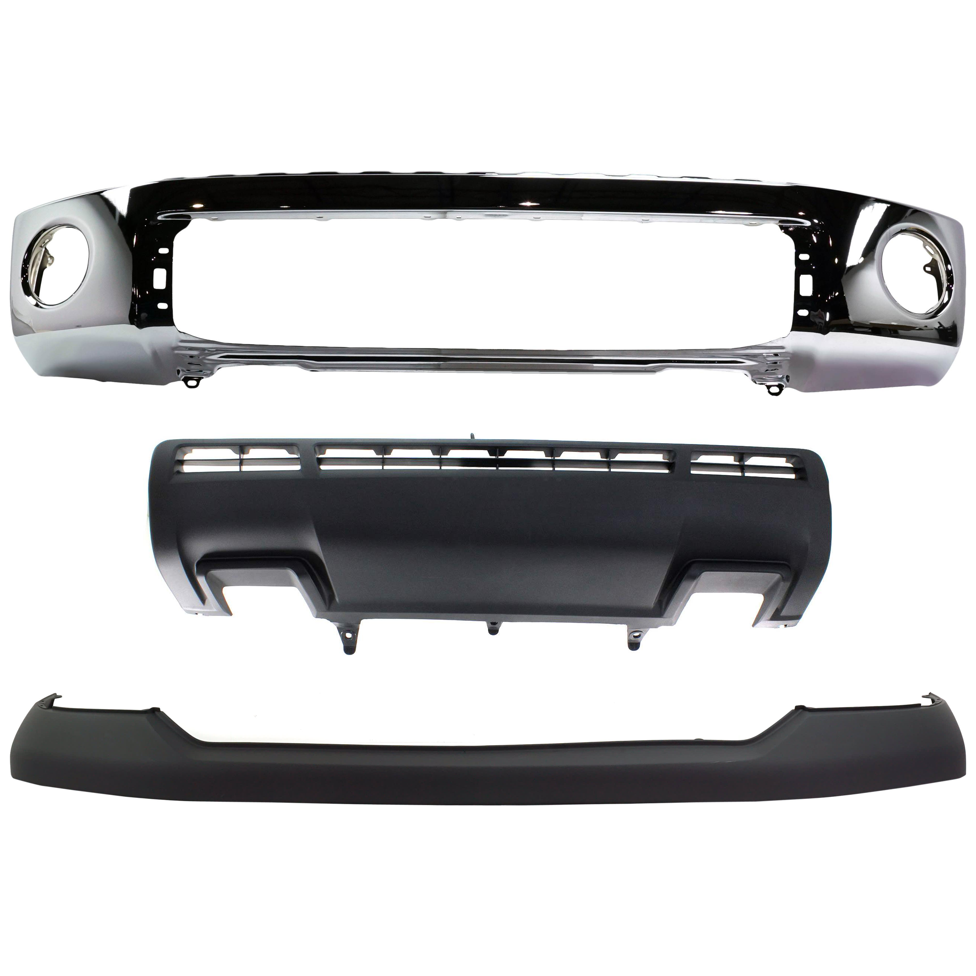 AM TUNDRA 10-13 FRONT BUMPER Center 3 pc kit SKU KIT 053024 C70 Partslink TO1002182 TO1014100 TO1095202 OEM 521110C021-521290C901-539110C0