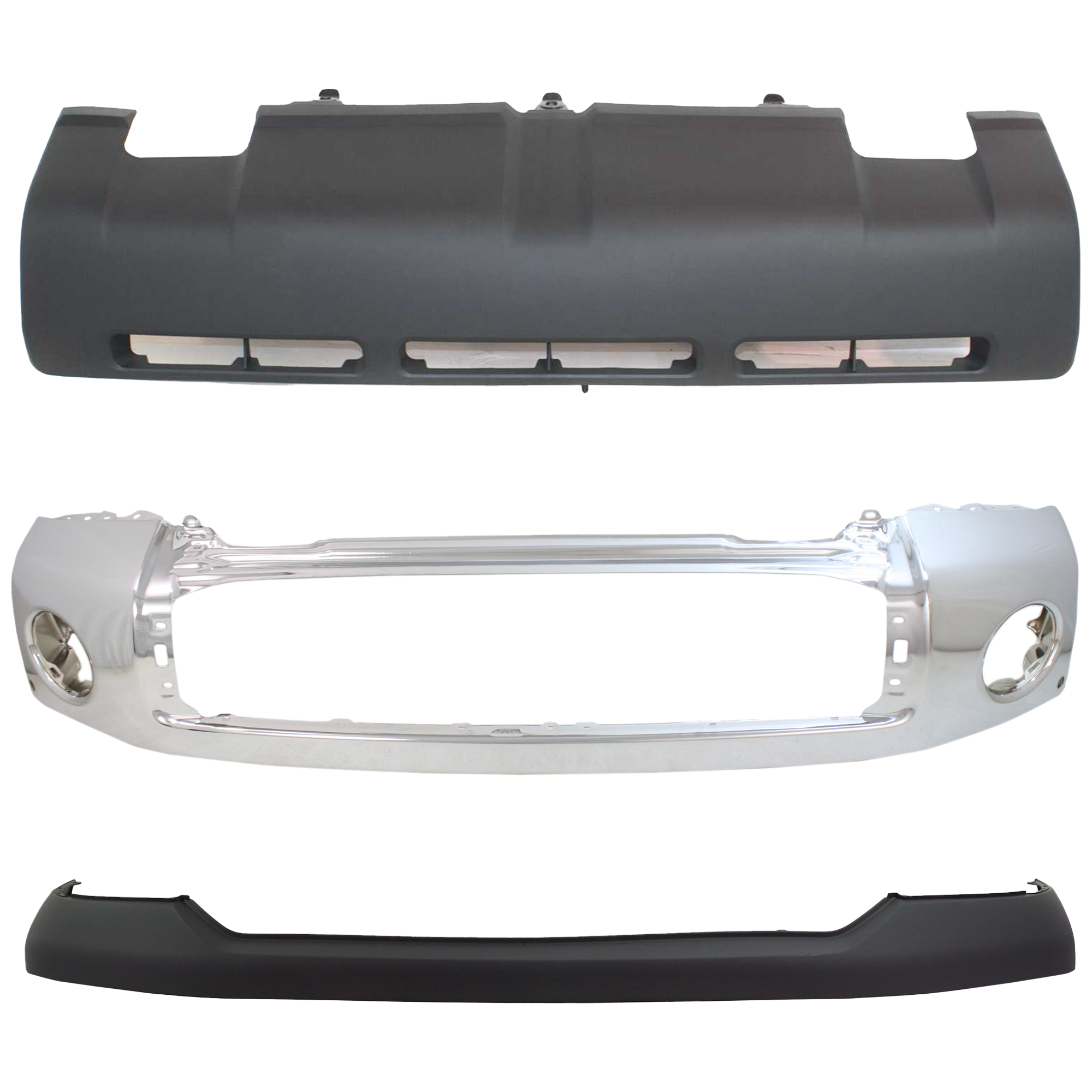 AM TUNDRA 10-13 FRONT BUMPER 3 pc kit SKU KIT 053024 C71 Partslink TO1002181 TO1014100 TO1095199 OEM 521110C901-521290C901-539110C0