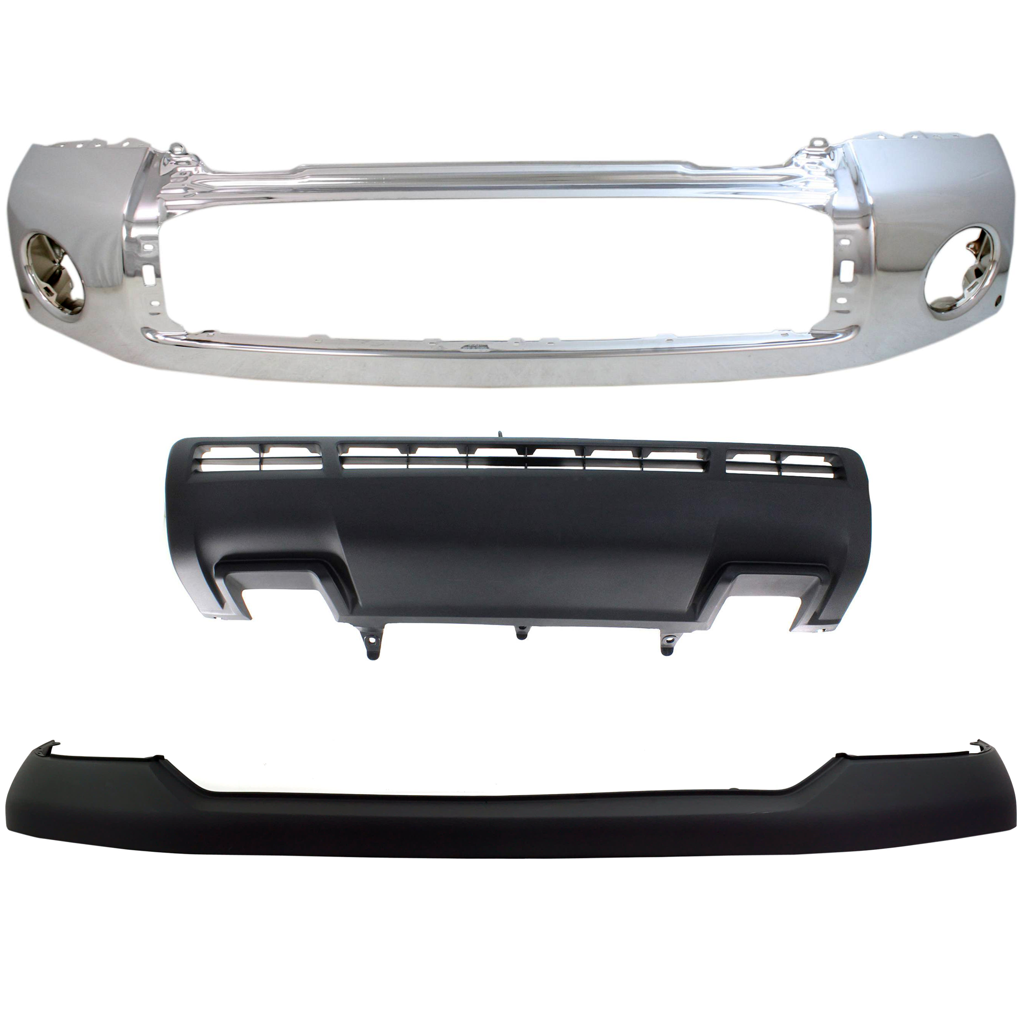 AM TUNDRA 07-09 FRONT BUMPER 3 pc kit SKU KIT 053024 C72 Partslink TO1002181 TO1014100 TO1095202 OEM 521110C901-521290C901-539110C0