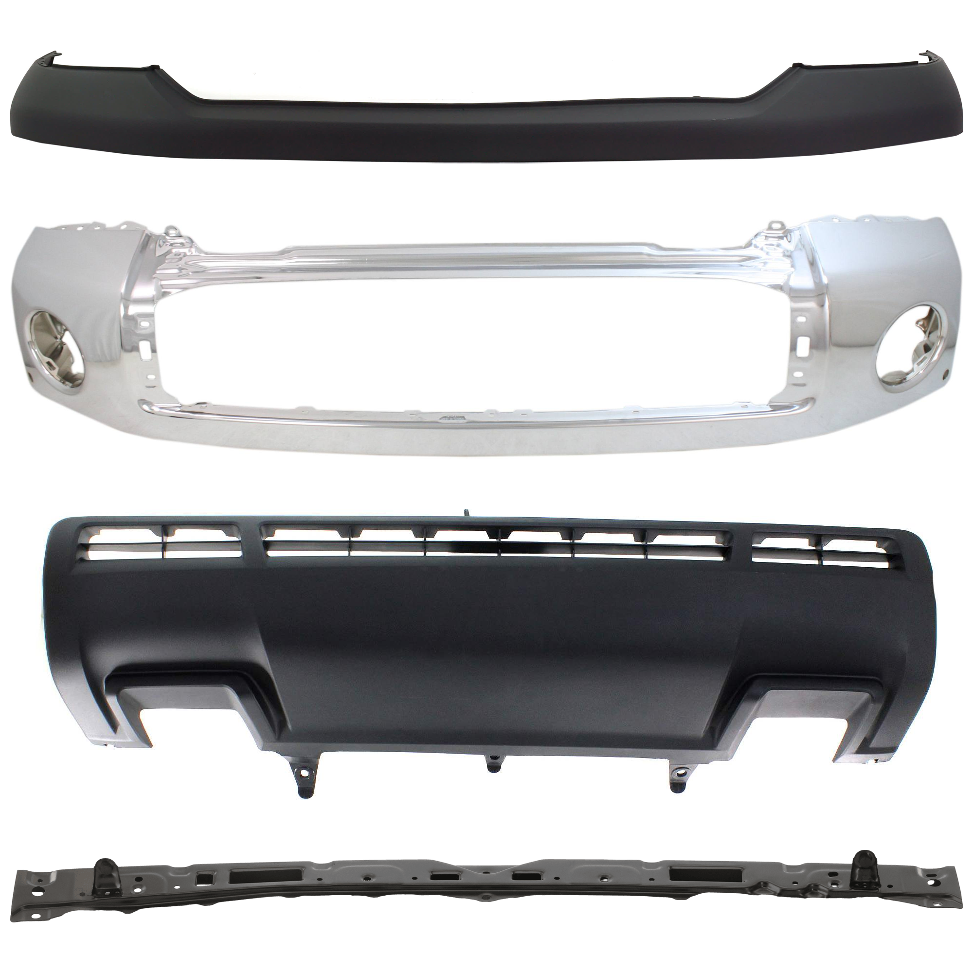 AM TUNDRA 10-13 FRONT BUMPER 4 pc kit SKU KIT 053024 C73 Partslink TO1002181 TO1014100 TO1010102 TO1095202 OEM 521110C901-521290C901-525060C0