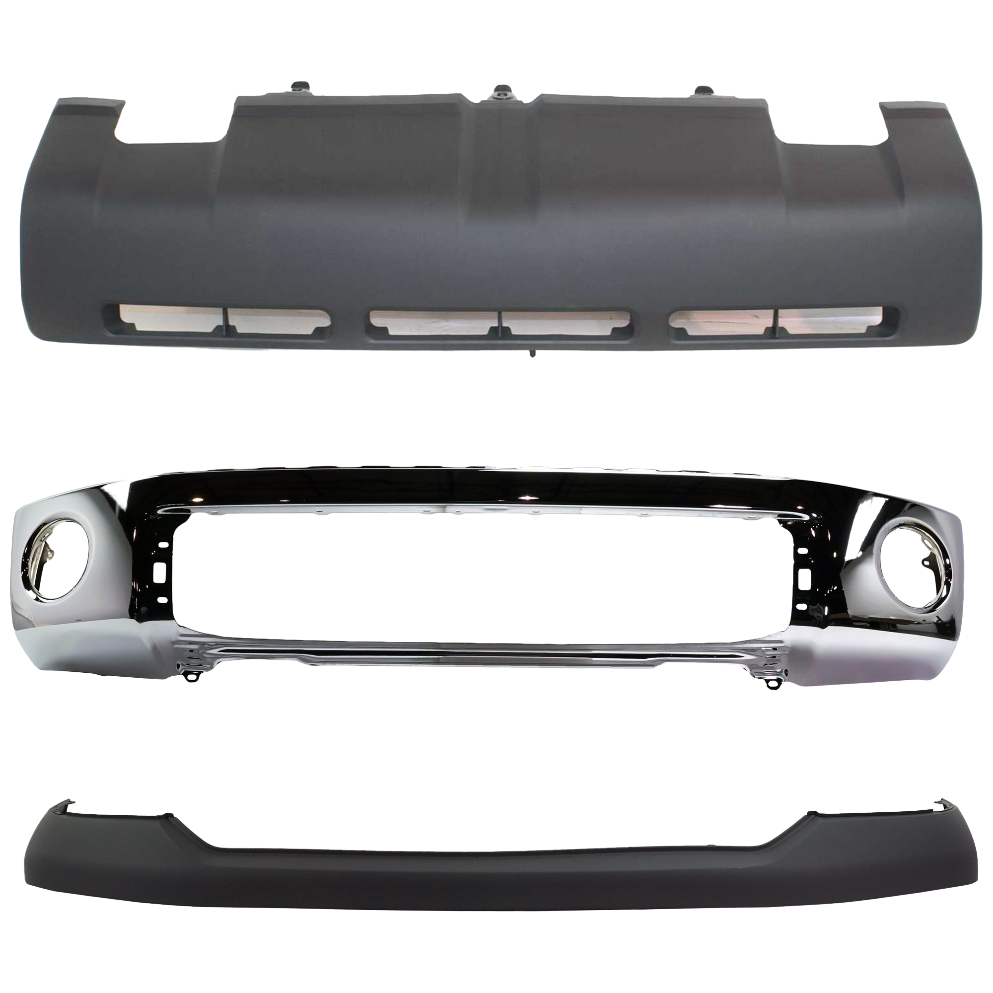 AM TUNDRA 07-09 FRONT LOWER VALANCE RH AND LH 3 pc kit SKU KIT 053024 C79 Partslink TO1002182 TO1014100 TO1095199 OEM 521110C021-521290C901-539110C0