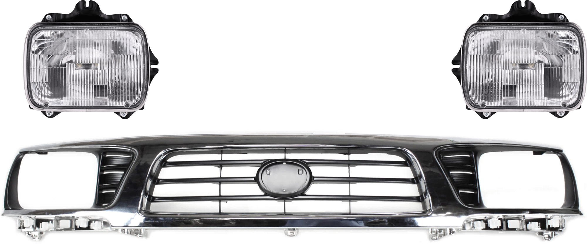 AM 4RUNNER 88-89 HEAD LAMP RH AND LH 3 pc Kit SKU KIT 053024 C83 Partslink TO1200197 TO2501117 TO2500113 OEM 5310035340-8111089155-81110803