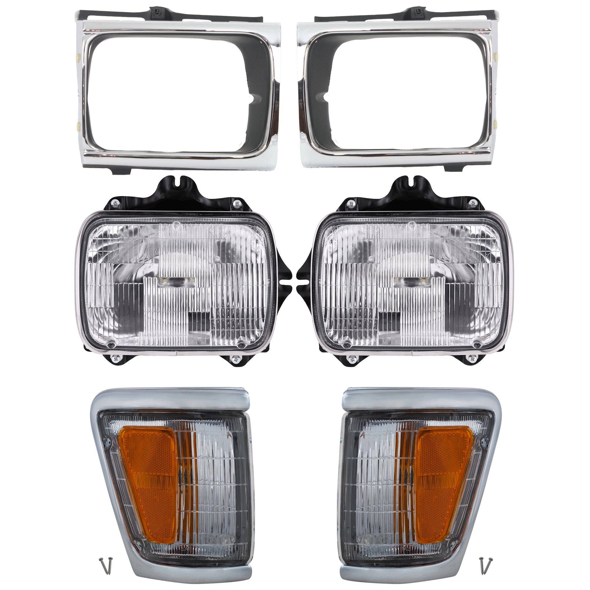 AM TOYOTA PICKUP 95-95 GRILLE 6 pc kit SKU KIT 053024 C84 Partslink TO2500113 TO2501117 TO2520129 TO2521131 TO2512116 TO2513118 OEM 8111089155-8111080367-81150891