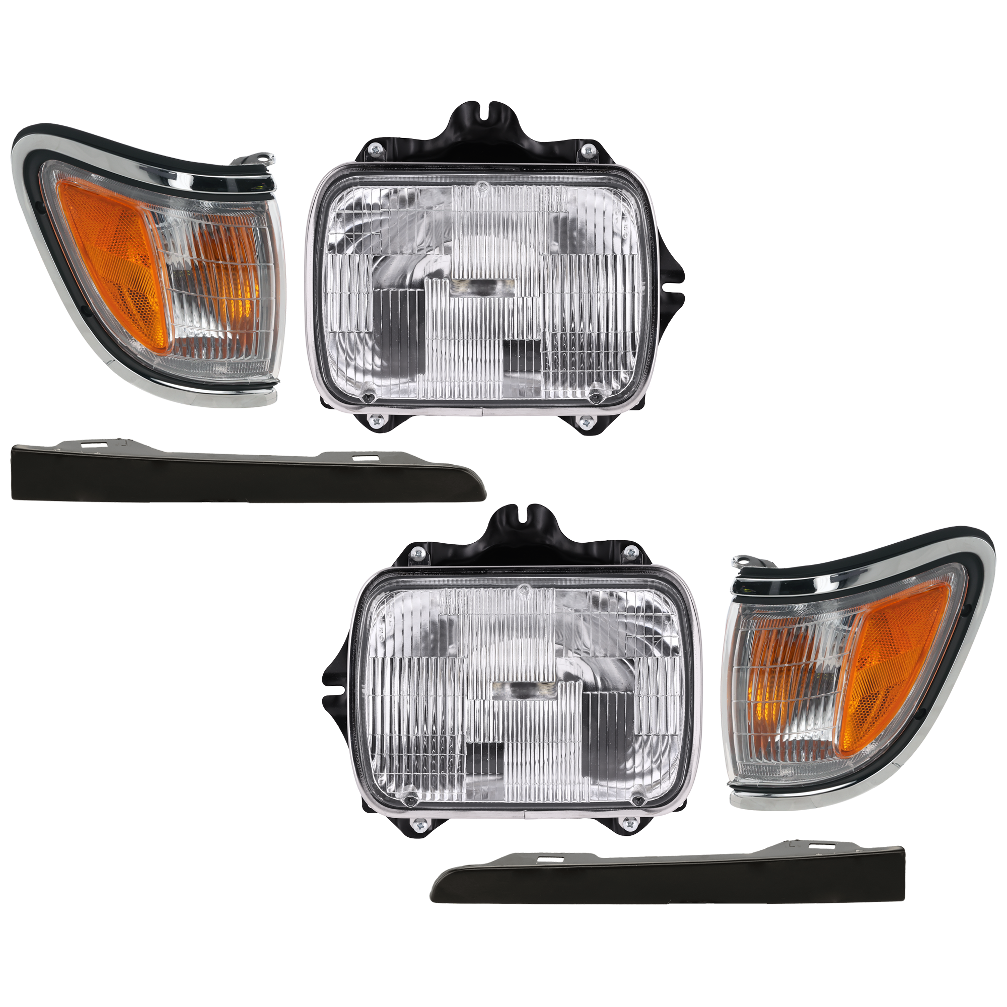 AM TACOMA 95-97 HEAD LAMP RH AND LH 6 pc kit SKU KIT 053024 C88 Partslink TO2500113 TO2501117 TO2521143 TO2520143 TO1088106 TO1089106 OEM 8111089155-8111080367-81150891