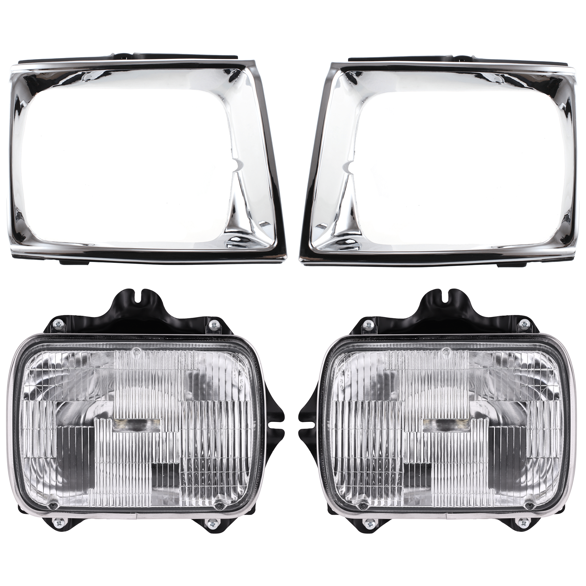 AM PICKUP 89-91 HEAD LAMP RH AND LH 4 pc kit SKU KIT 053024 C93 Partslink TO2500113 TO2501117 TO2512111 TO2513113 OEM 8111089155-8111080367-81150891