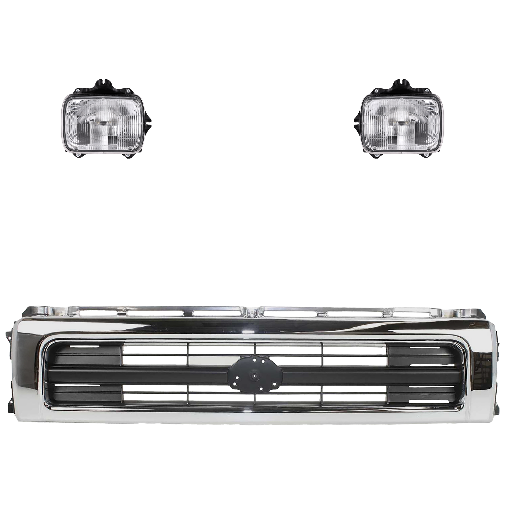 AM PICKUP 89-91 HEAD LAMP RH AND LH 3 pc kit SKU KIT 053024 C94 Partslink TO2500113 TO2501117 TO1200149 OEM 8111089155-8111080367-81150891