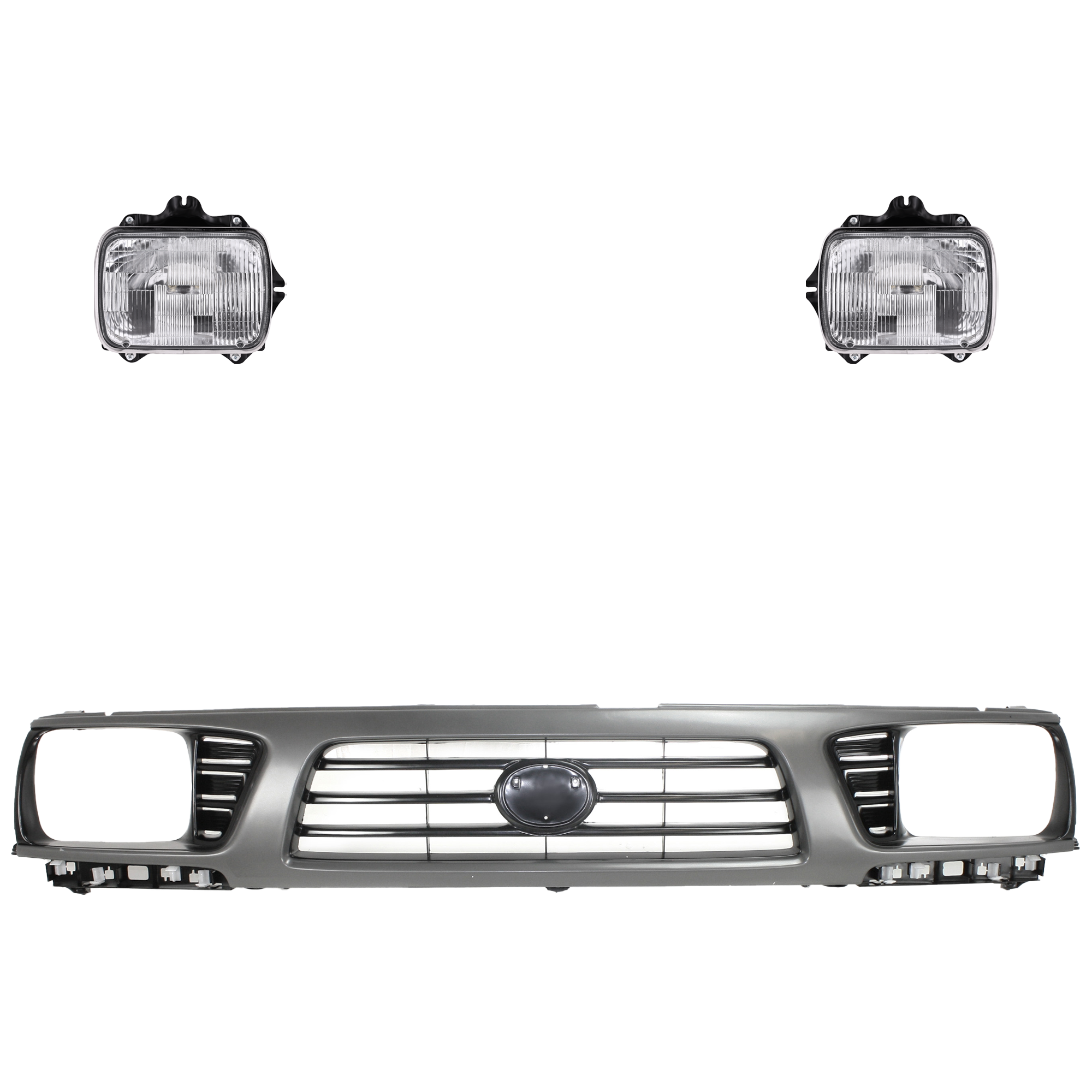 AM PICKUP 92-95 HEAD LAMP RH AND LH 3 pc kit SKU KIT 053024 C98 Partslink TO2500113 TO2501117 TO1200198 OEM 8111089155-8111080367-81150891