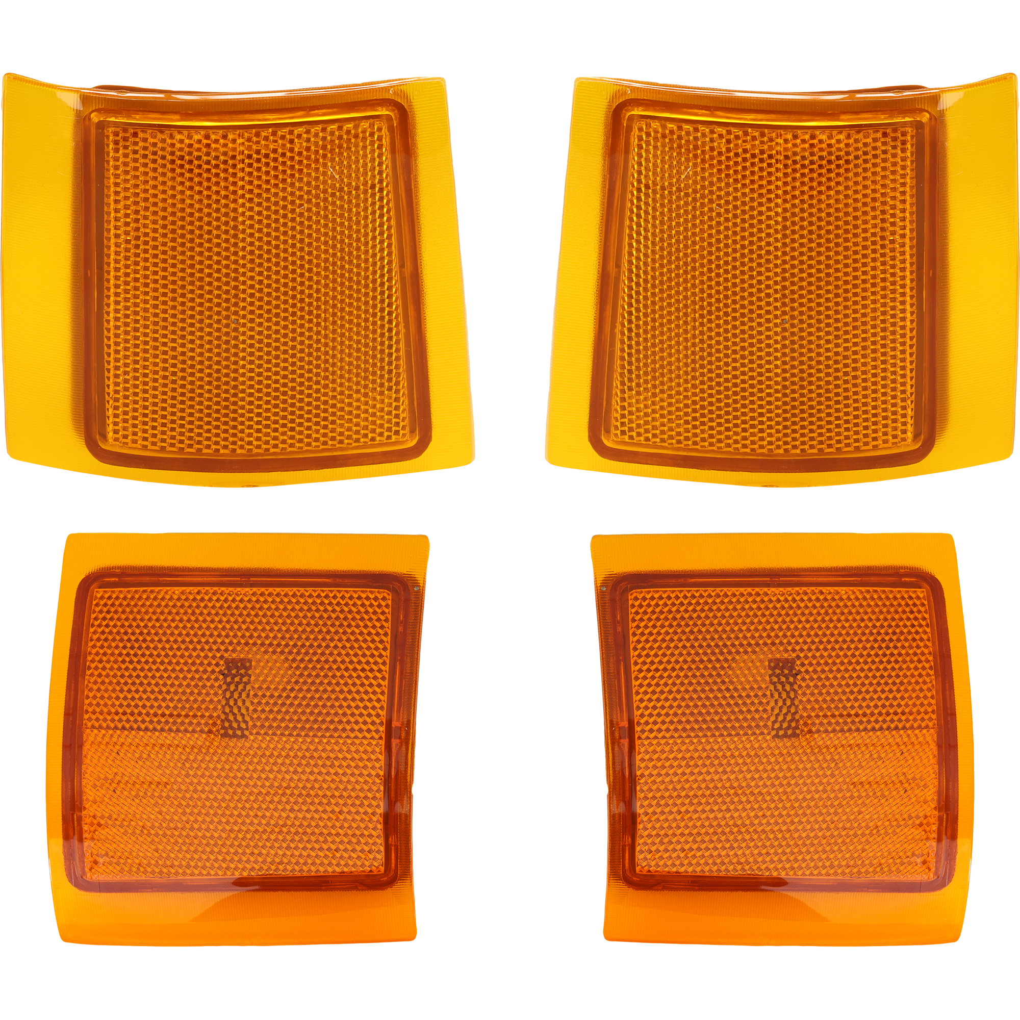 AM C K FULL SIZE P U 94-00 FRONT SIDE MARKER RH AND LH Lower 4 pc kit with Reflectors SKU KIT 053100-48 Partslink GM2550144 GM2551144 GM2551143 GM2550143 OEM 5977737-5977738-5977460-597745