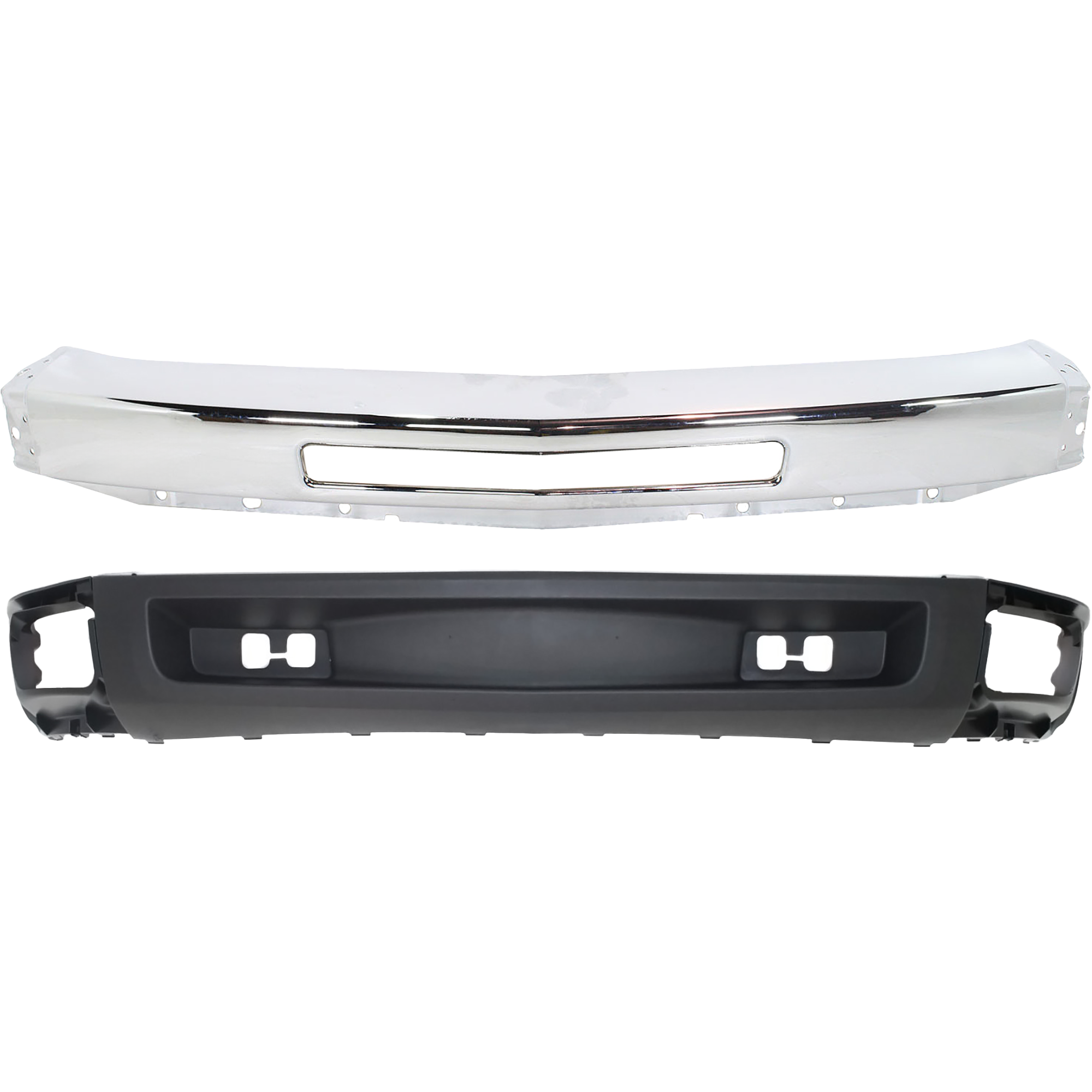 AM SILVERADO 1500-09-13 FRONT BUMPER 2 pc Kit with Valance SKU KIT 053117-01 Partslink GM1002831 GM1092192 OEM 15941850-15915504
