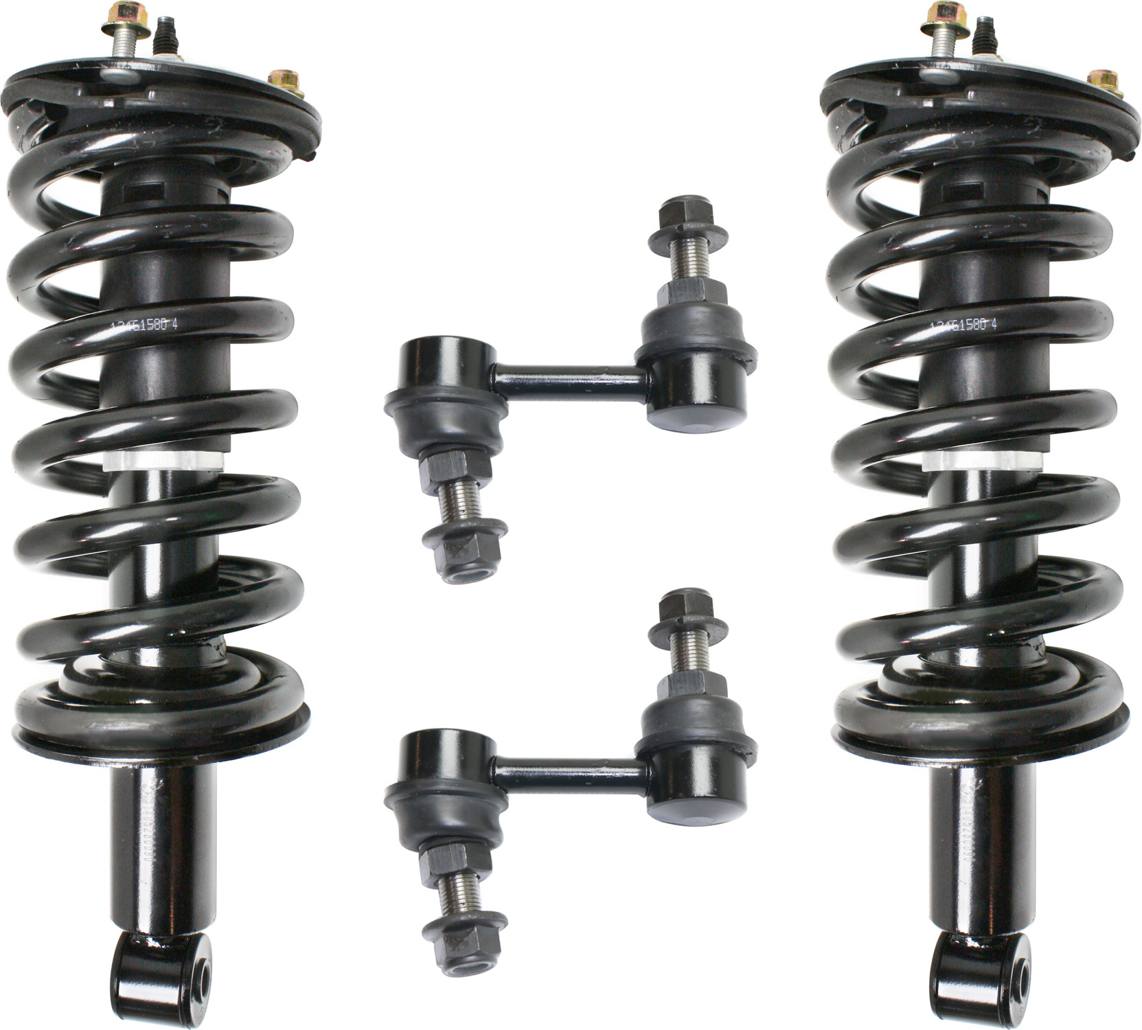 AM TITAN 04-22 FRONT SUSPENSION KIT RH AND LH 4 pc Kit with Loaded Struts and Sway Bar Links SKU KIT 053117-12 OEM 561107S326 E61109FE4B 1016035