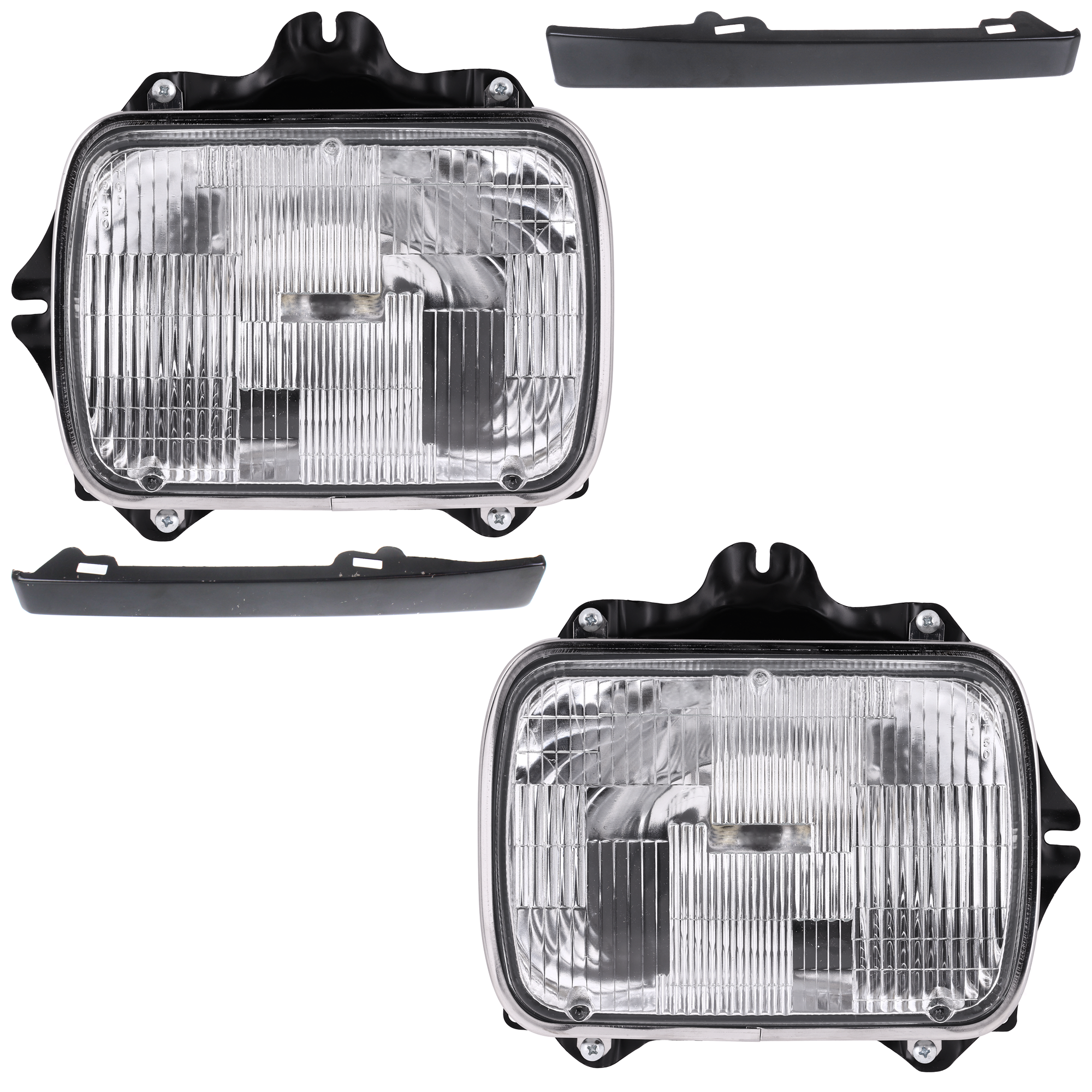 AM TACOMA 95-96 HEAD LAMP RH AND LH 4 pc Kit with Headlight Filler SKU KIT 060324 C05 Partslink TO2500113 TO2501117 TO1089101 TO1088101 OEM 8111089155-8111080367-81150891