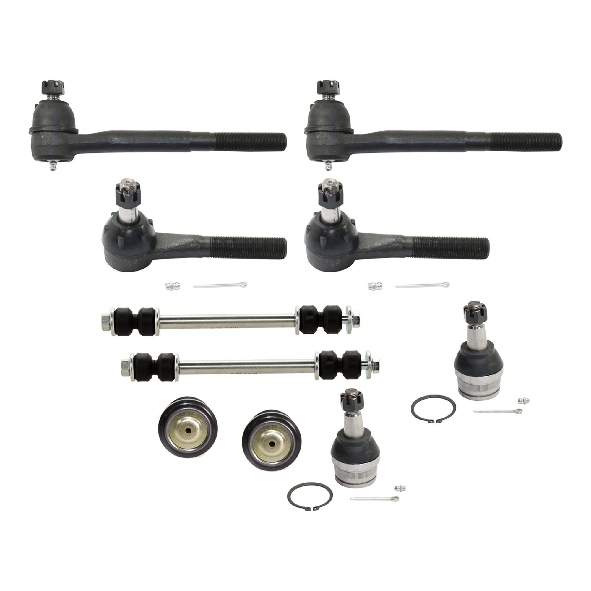 AM RAM 1500-94-99 FRONT BALL JOINT RH AND LH Upper and Lower 10 pc Kit with Sway Bar Link Tie Rod End SKU KIT 060324 C100 OEM 104179-287004-2601429-5001081