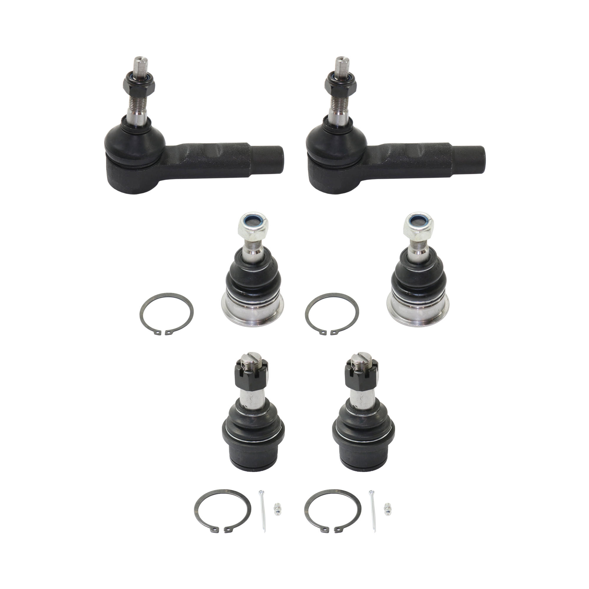 AM DODGE FULL SIZE PICKUP 06-10 FRONT BALL JOINT RH AND LH Upper And Lower 6 pc Kit with Tie Rod End SKU KIT 060324 C109 OEM 05086980AD 05170824AD 2601669