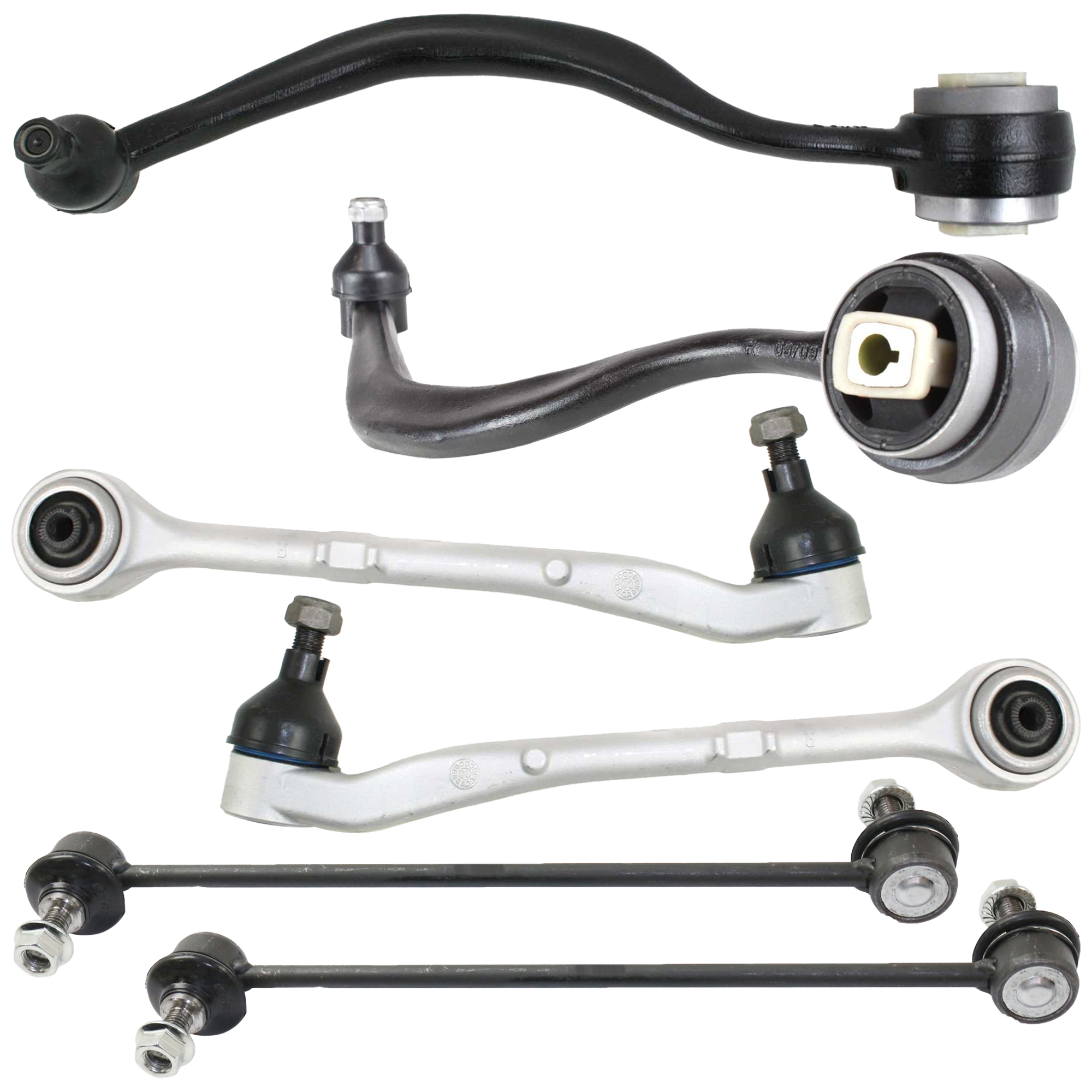 AM 7 SERIES 95-01 FRONT CONTROL ARM RH AND LH Lower Frontward and Rearward with Sway Bar Link SKU KIT 060324 C20 OEM 31121141721-31121141722-311211