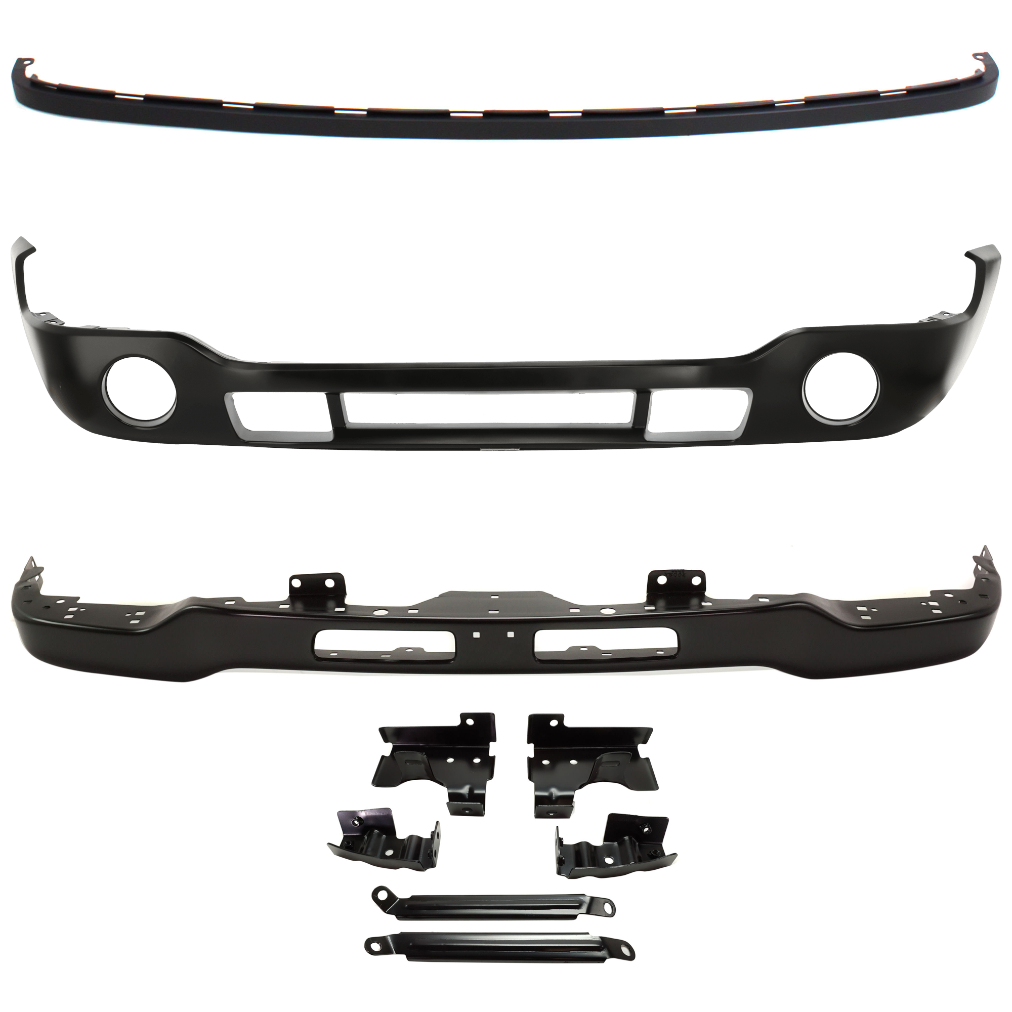 AM SIERRA 03-06 FRONT BUMPER 3 pc kit with Bumper Cover Valance SKU KIT 060324 C36 Partslink GM1002464 GM1000684 GM1092201 OEM Performance 12335963-88979837