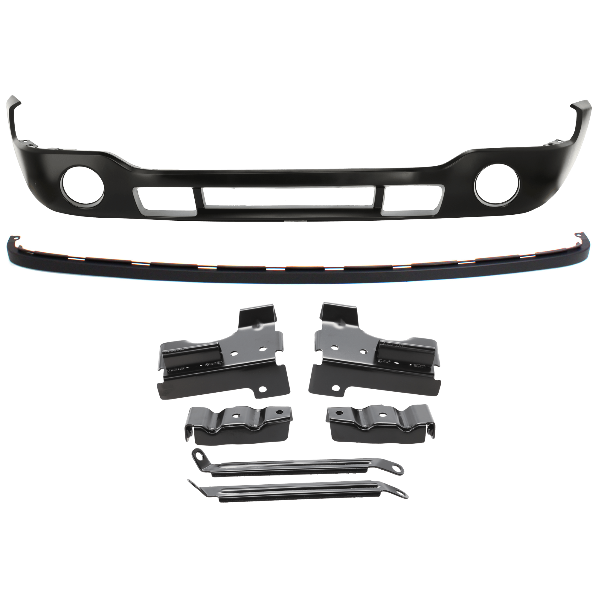 AM SIERRA 03-06 FRONT BUMPER BRACKER RH AND LH 8 pc kit with Bumper Cover Valance SKU KIT 060324 C38 Partslink GM1000684 GM1092201 OEM Performance 12335963-88979837
